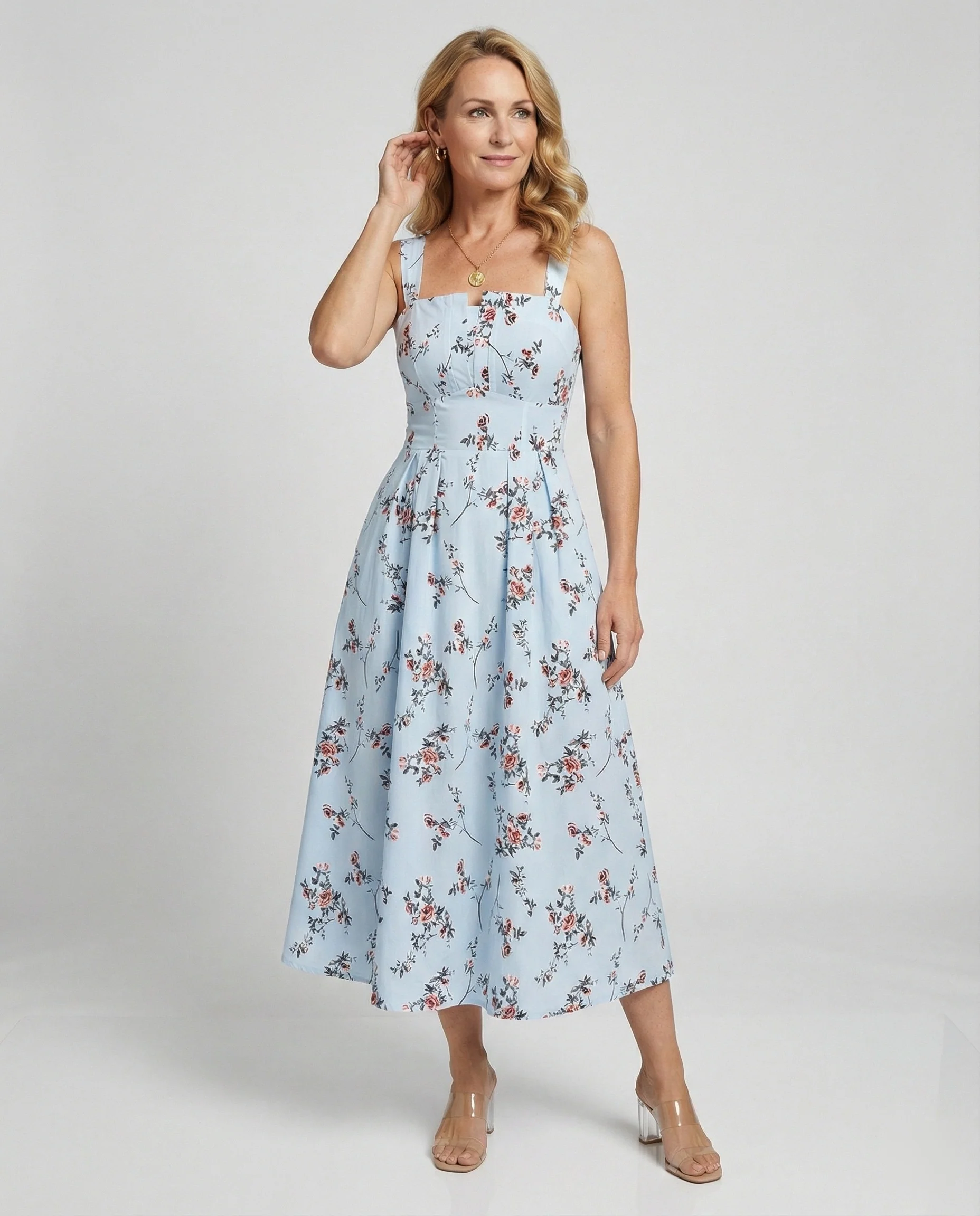 Damen Midikleid Korsett elegant - Image 7