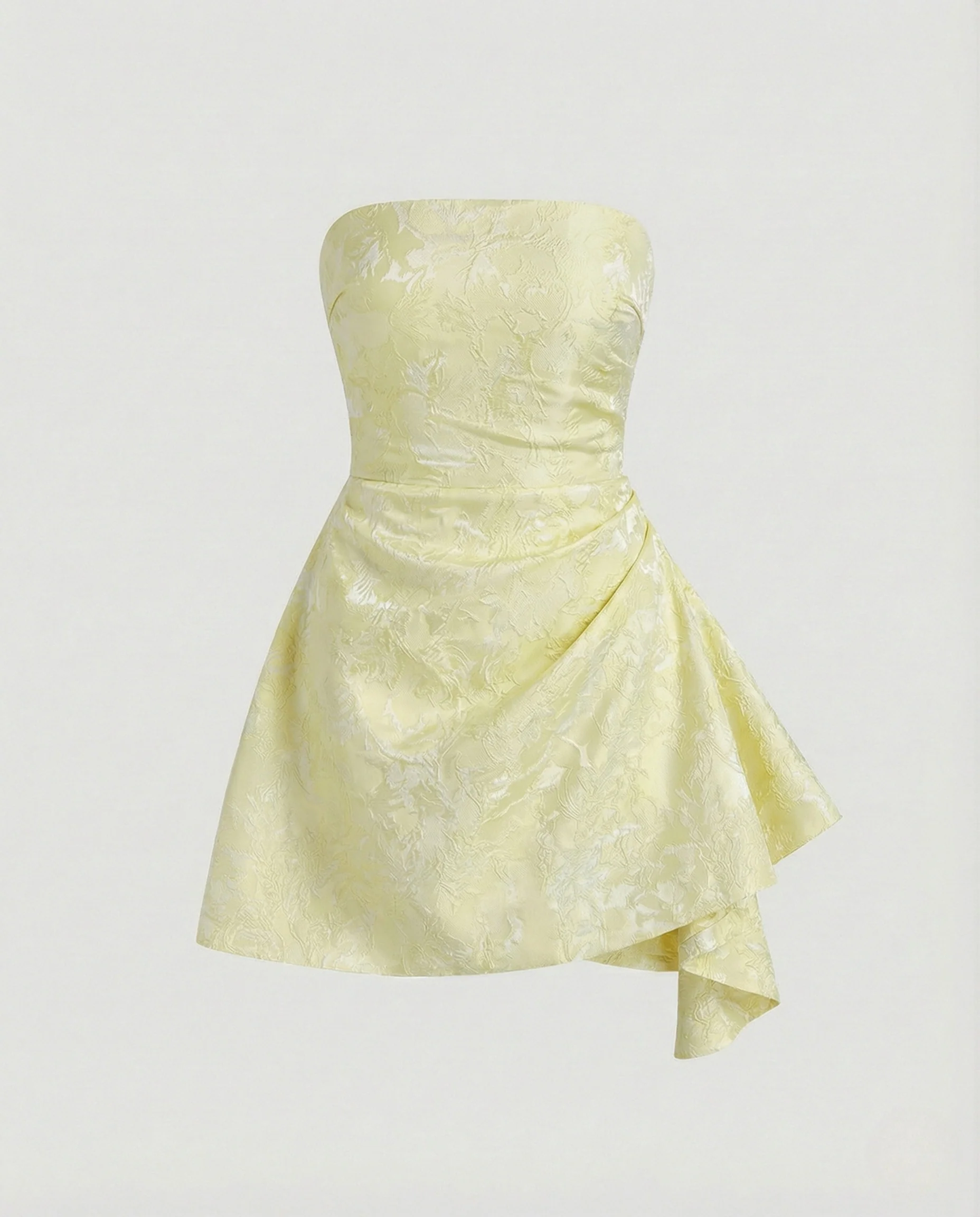 Damen Trägerloses Jacquard-Minikleid mit Korsage - Image 8