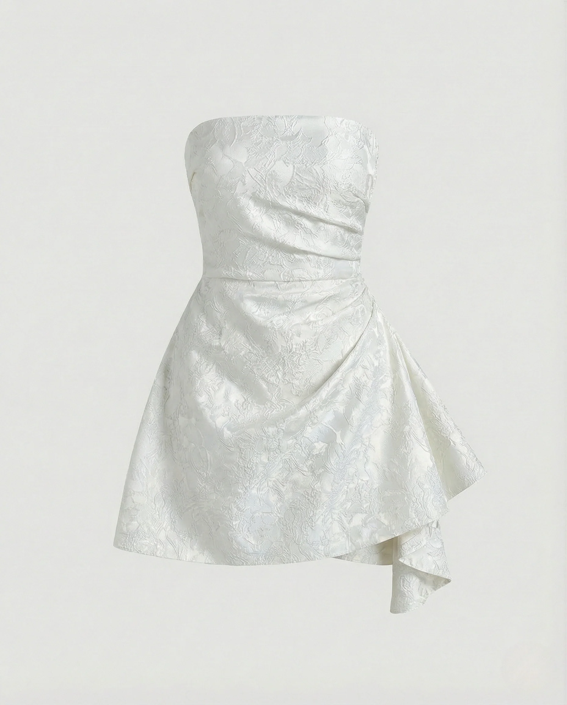 Damen Trägerloses Jacquard-Minikleid mit Korsage - Image 9