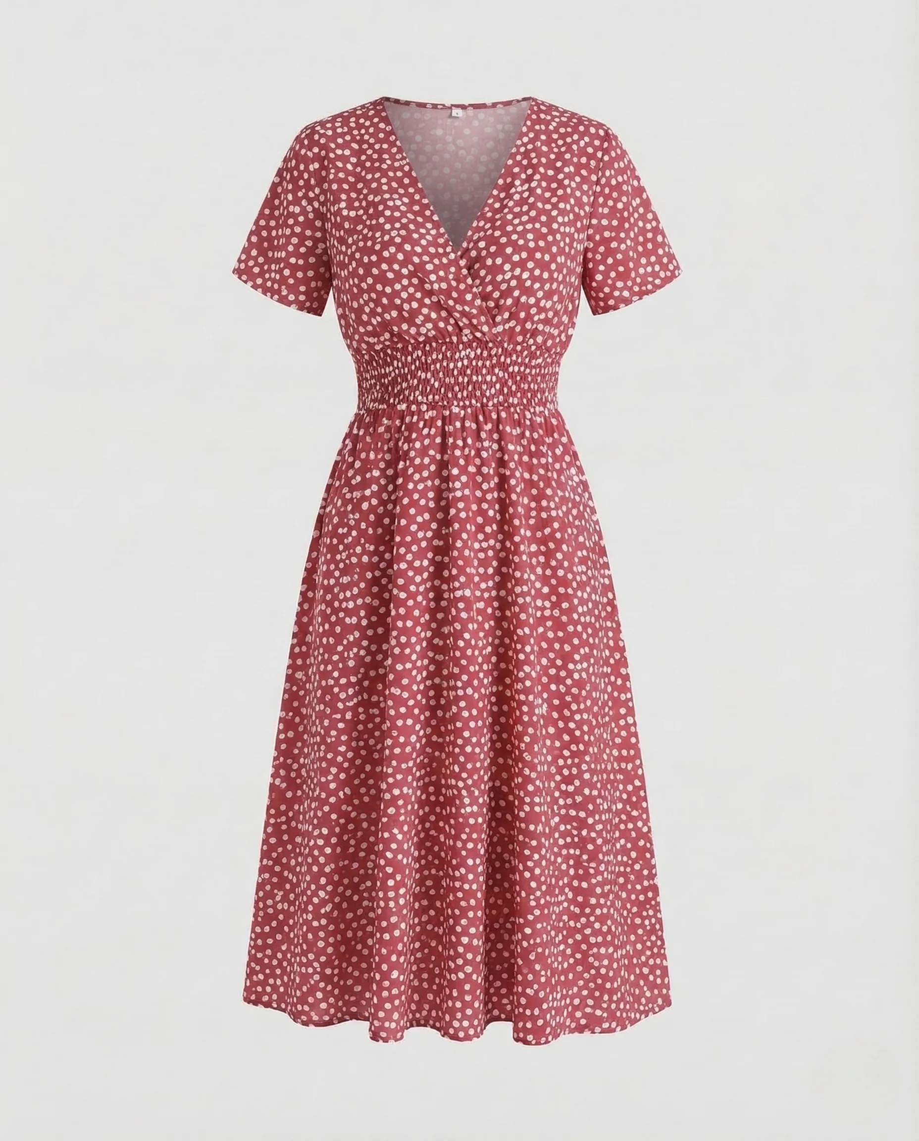 Damen Midikleid Blumen V Ausschnitt - Image 16