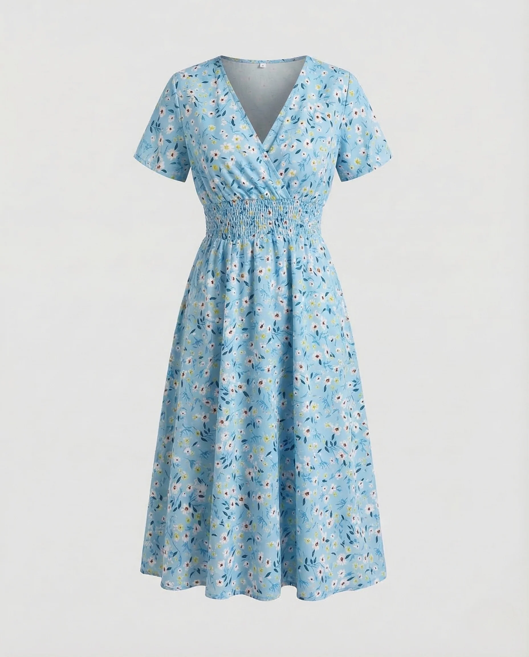 Damen Midikleid Blumen V Ausschnitt - Image 20
