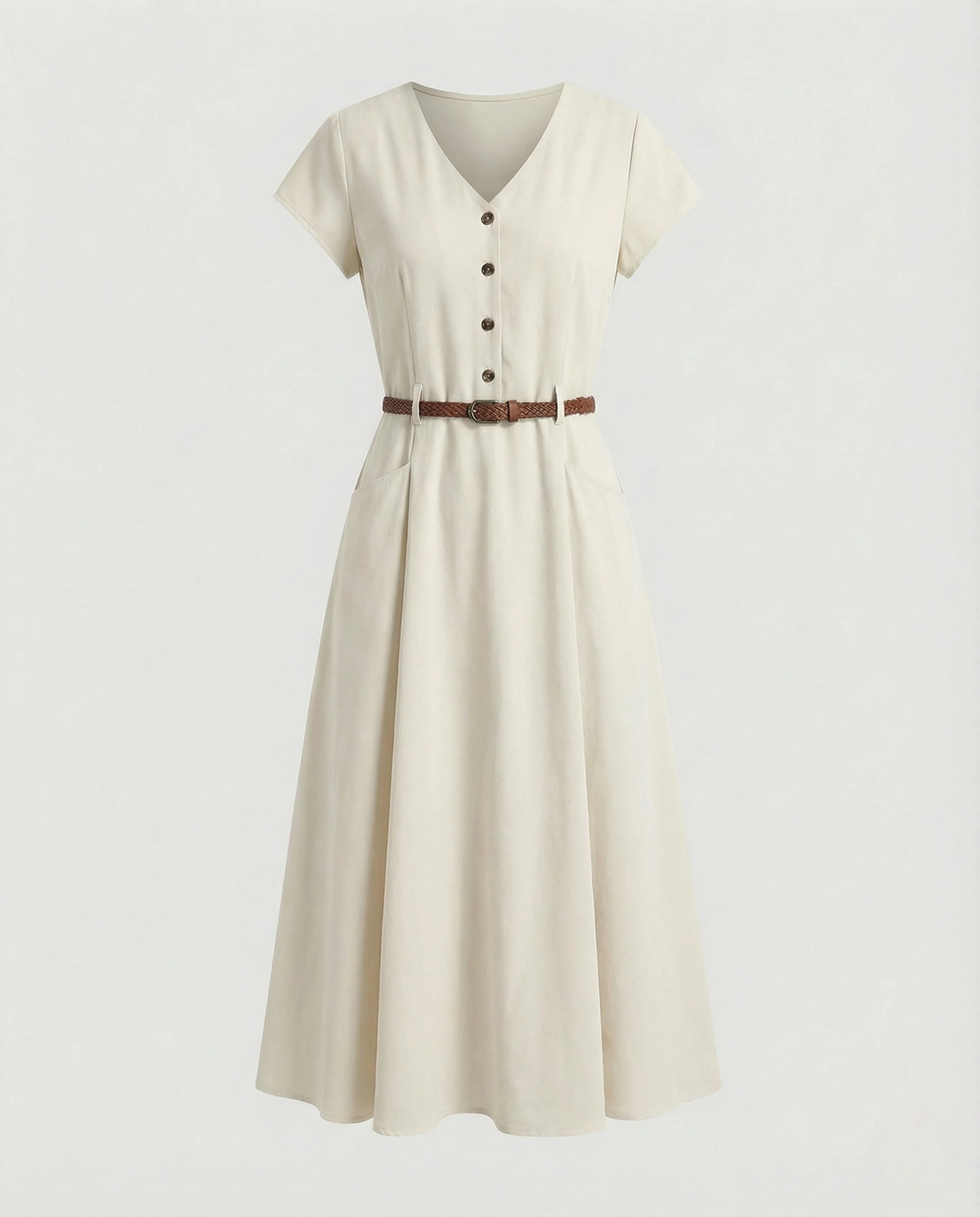 Damen Viskose Freizeitkleid mit Taschen - Image 6