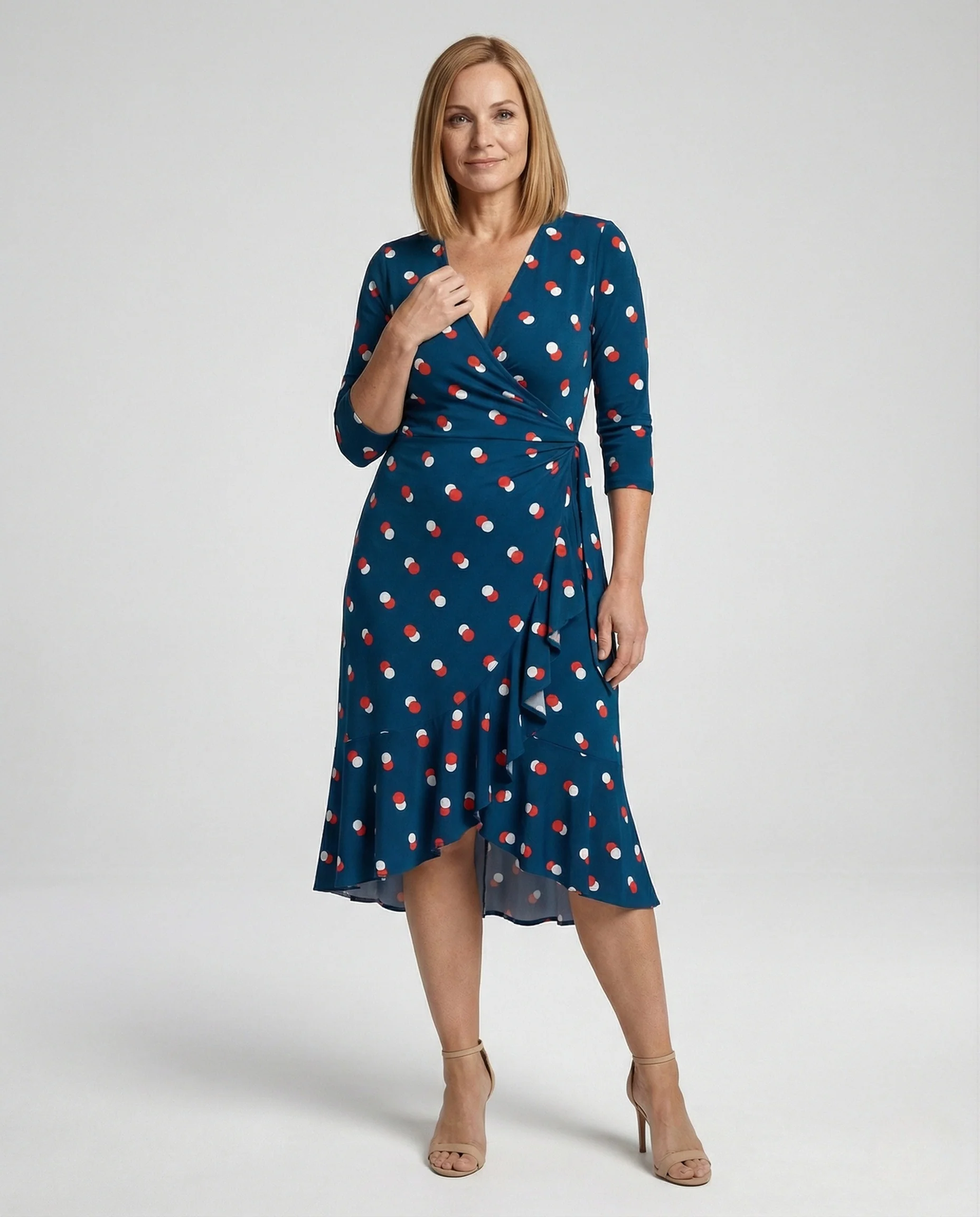 Freizeitkleid Damen Wickelkleid Jersey