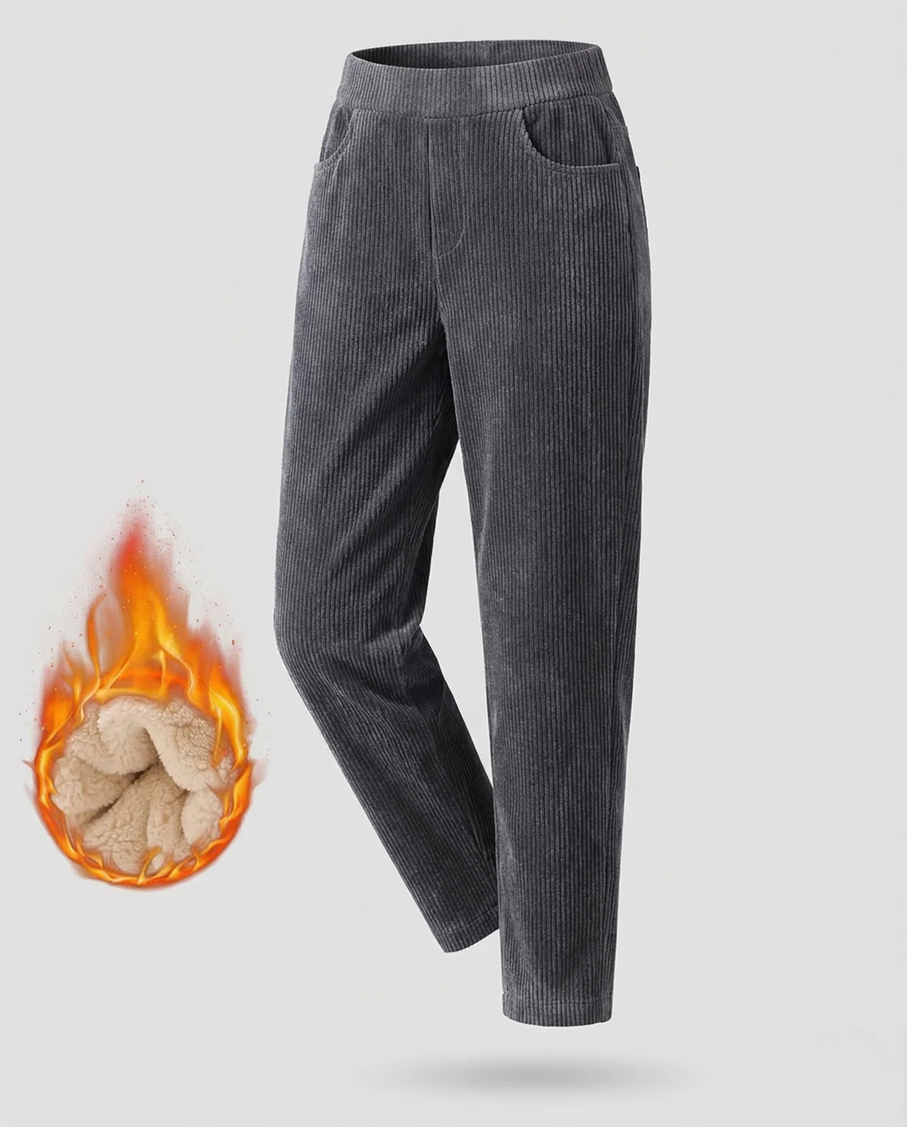 Damen Cordhose Teddyfutter Gerade - Image 5