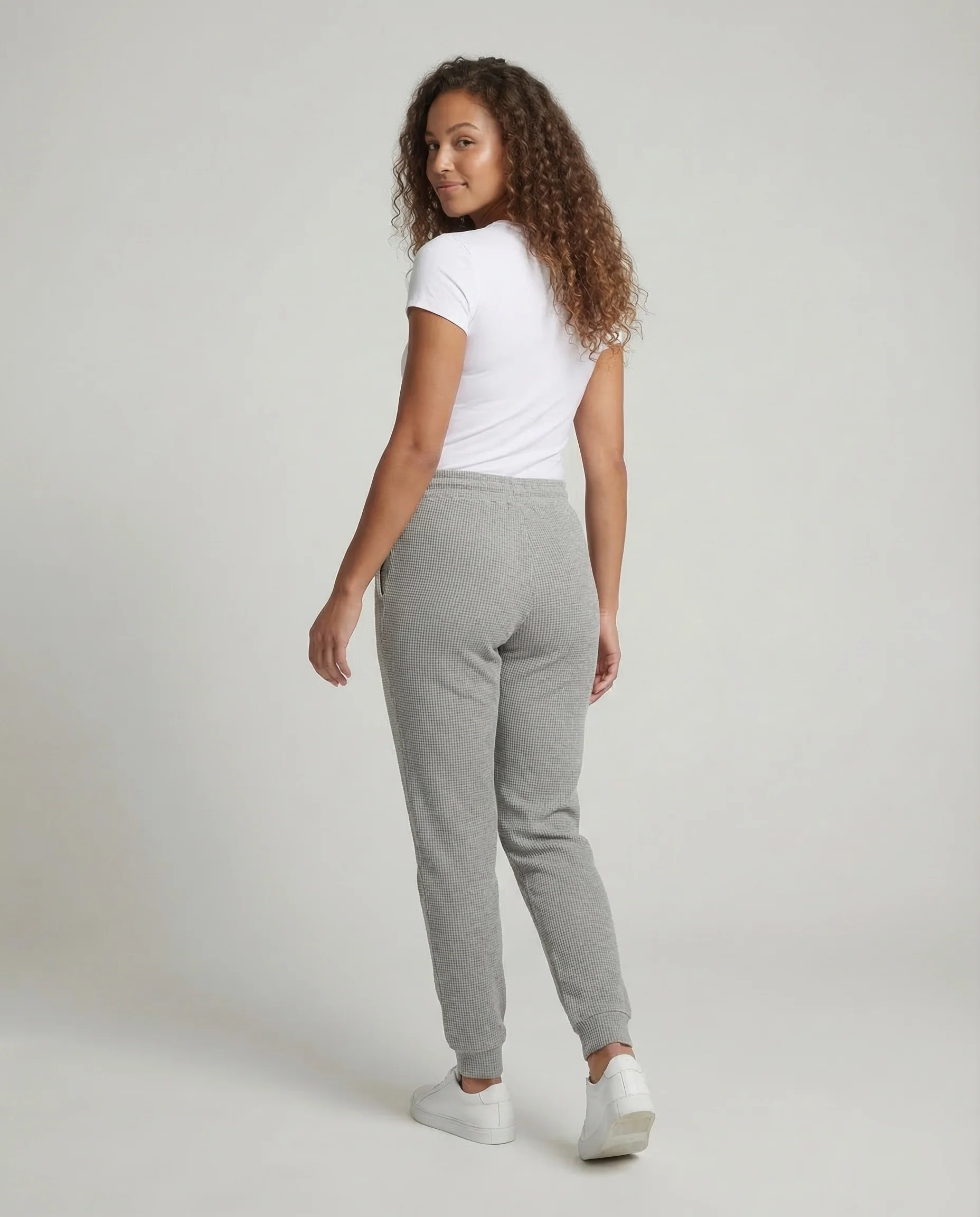Damen Waffelstrick Jogginghose Thermo - Image 5