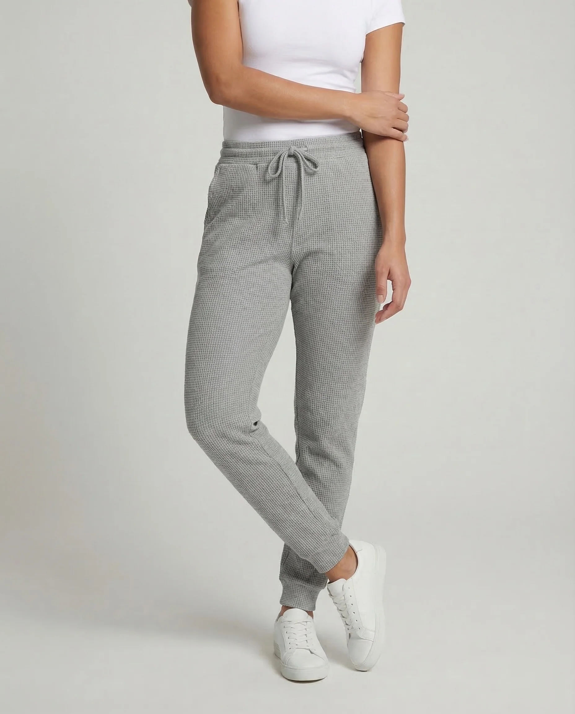 Damen Waffelstrick Jogginghose Thermo - Image 7