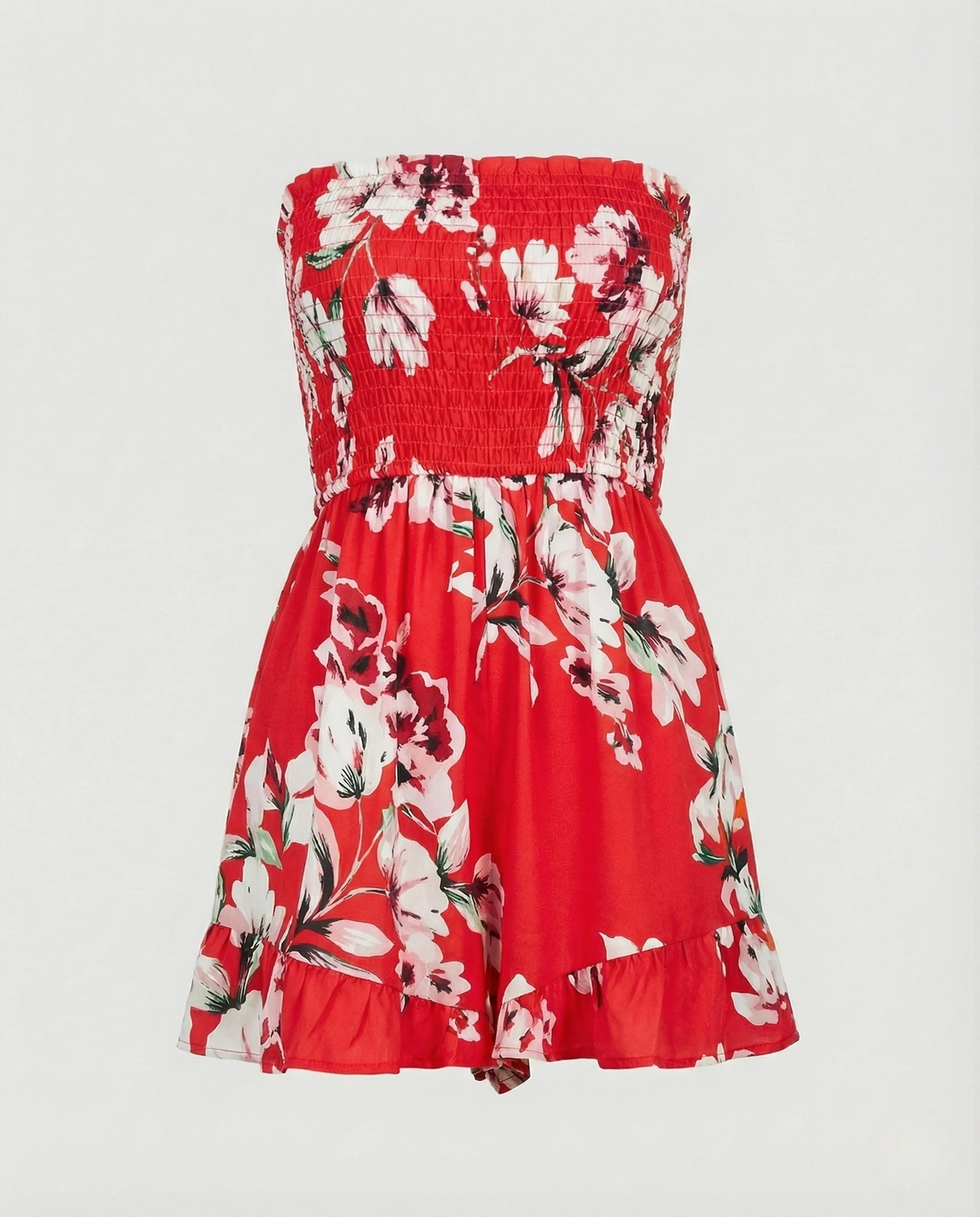 Trägerloser Playsuit Damen Mit Smock - Image 7