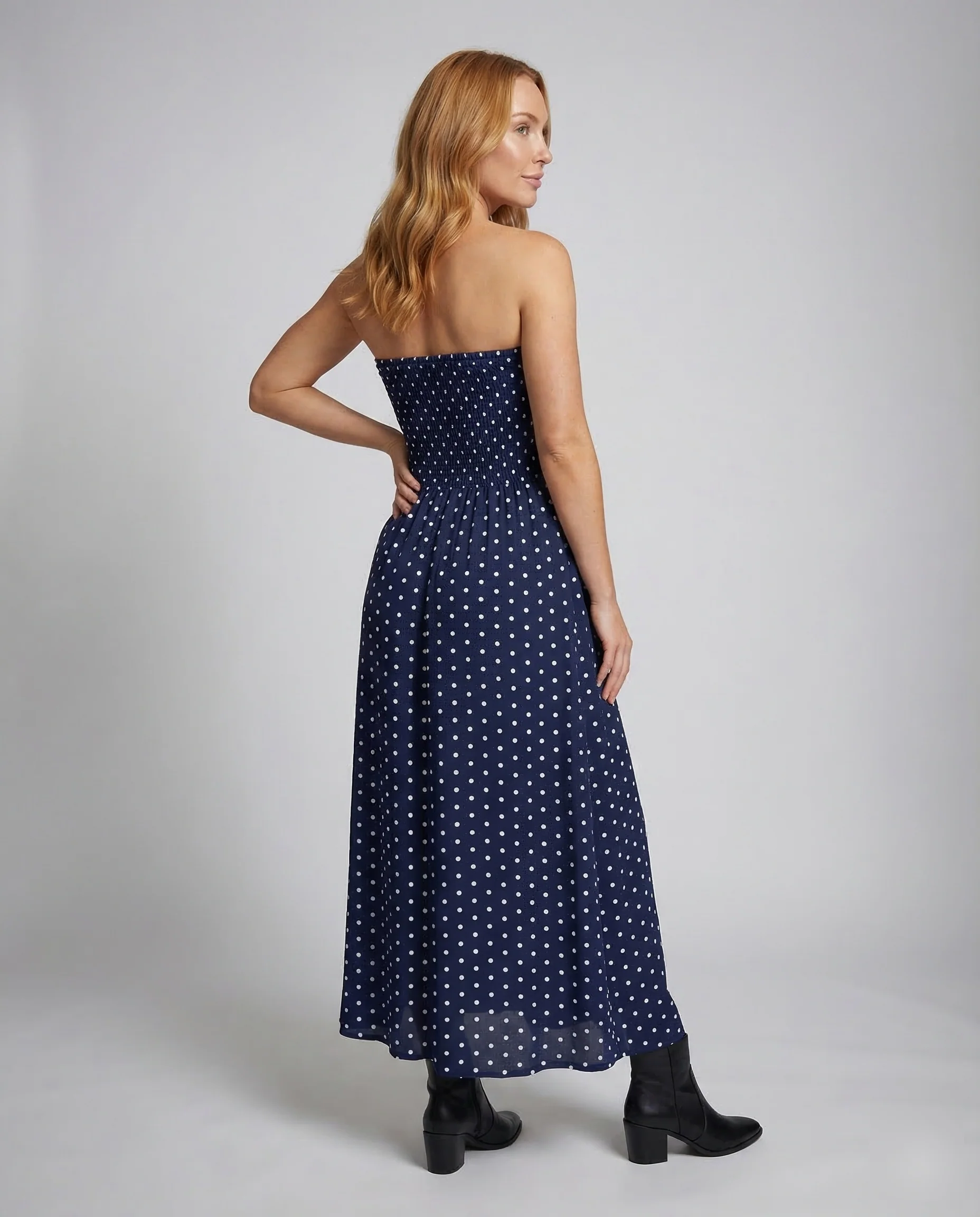Damen Bandeau Sommerkleid Retro - Image 4