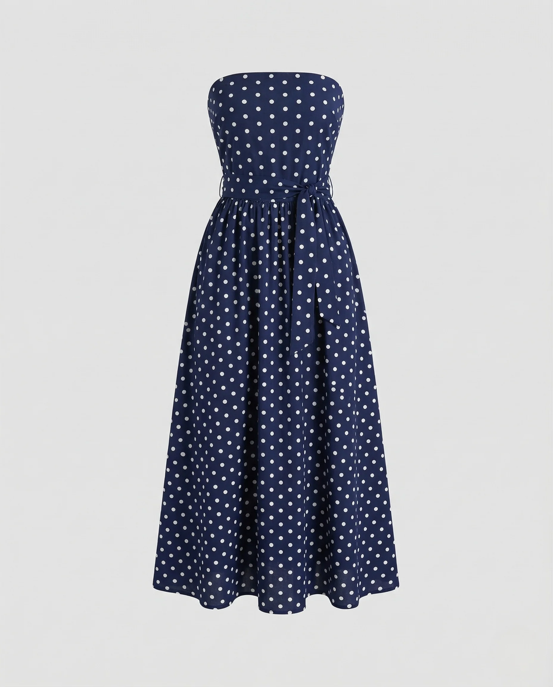 Damen Trägerloses Maxikleid mit Korsage - Image 5