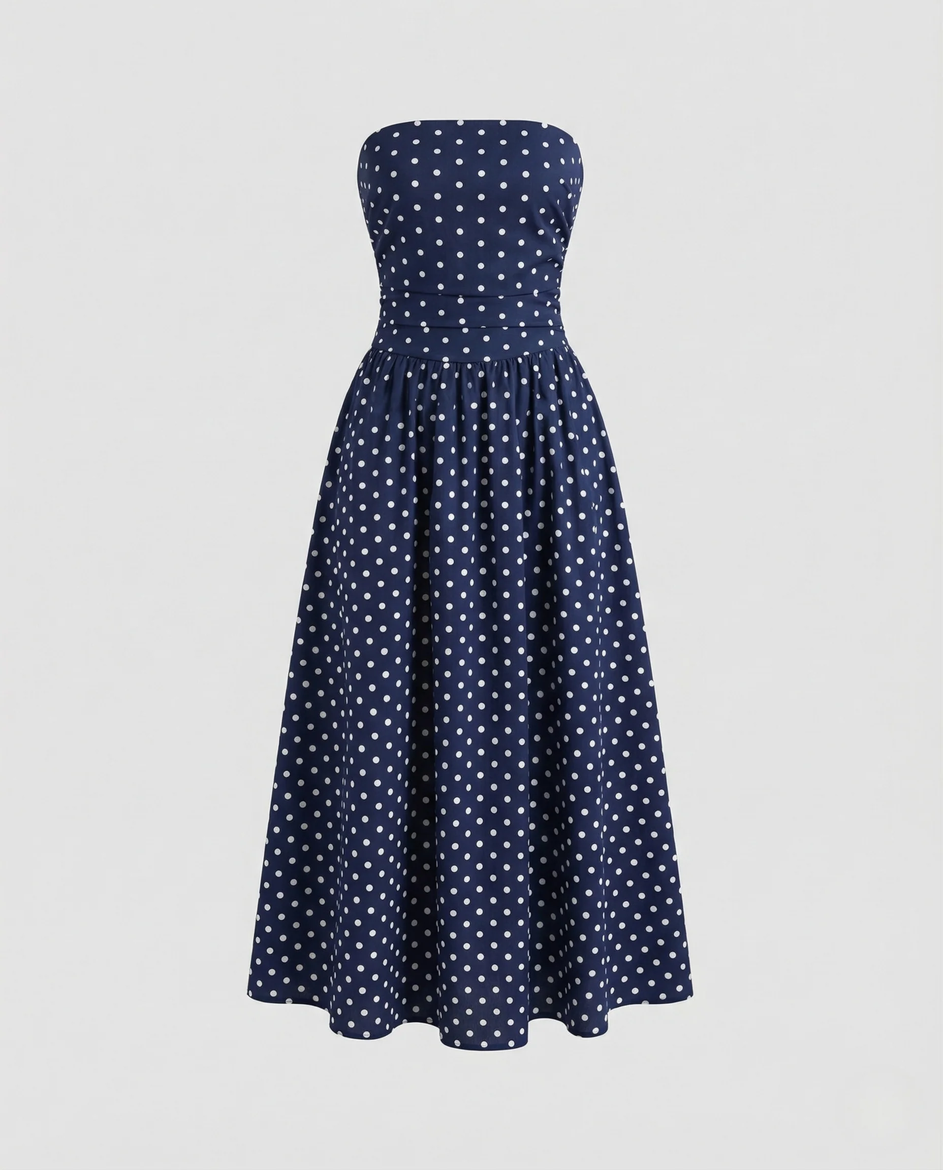 Damen Maxikleid Trägerlos Punkte - Image 5