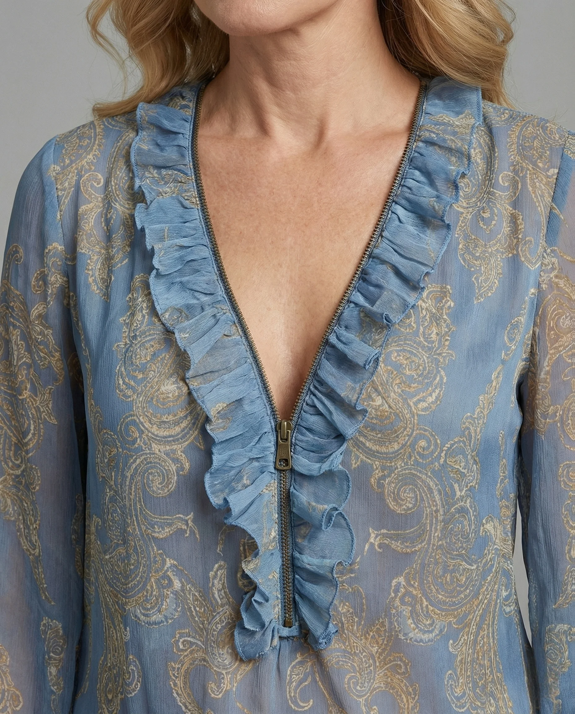 Damen Chiffonbluse mit Paisley-Muster - Image 4