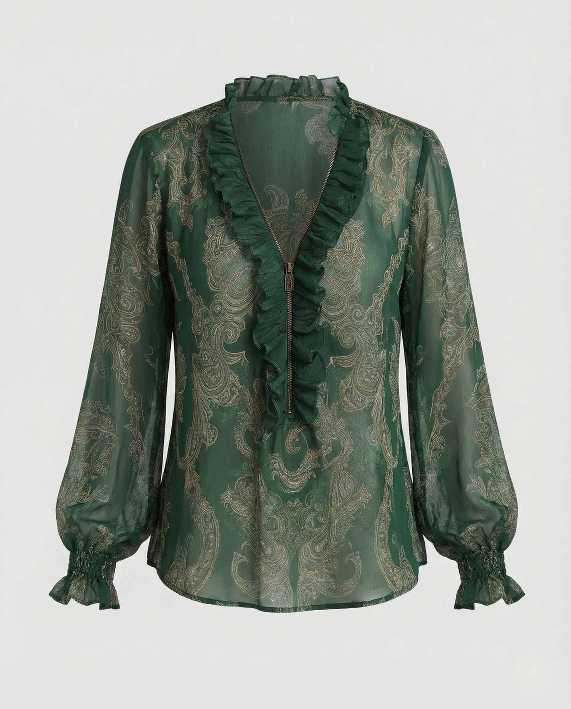 Damen Chiffonbluse mit Paisley-Muster - Image 6