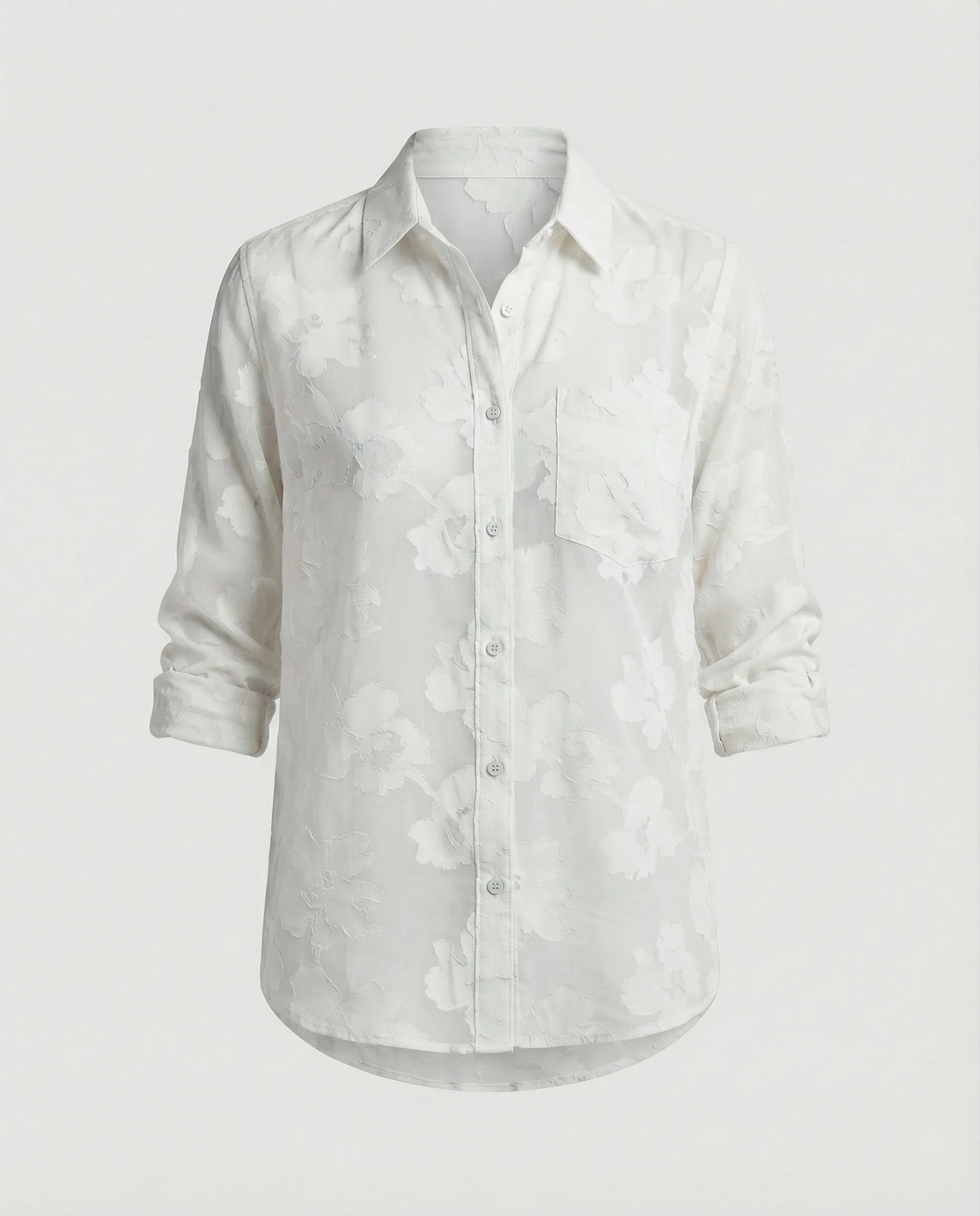 Damen Chiffon Blusentop mit Blumen - Image 10