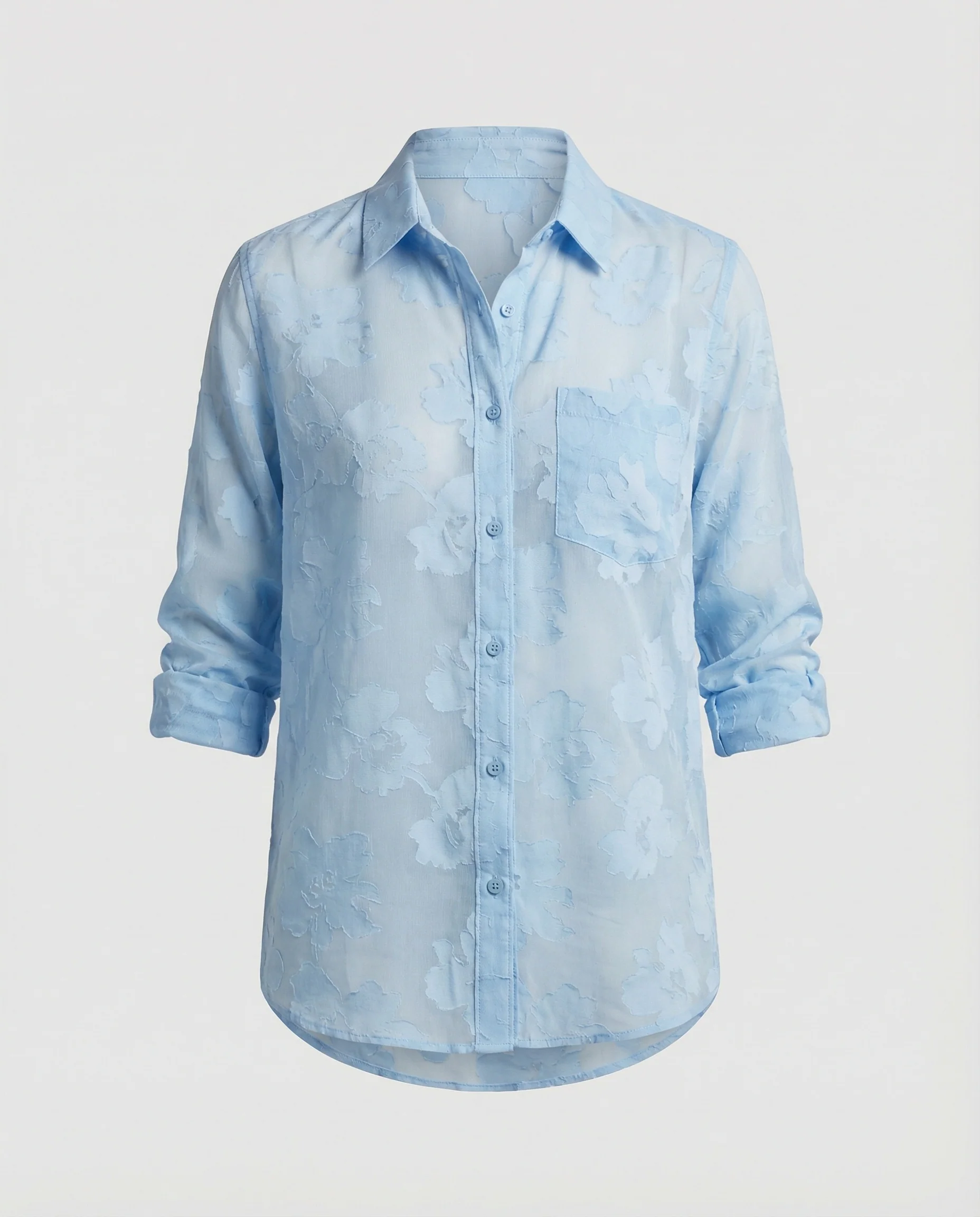 Damen Chiffon Blusentop mit Blumen - Image 5