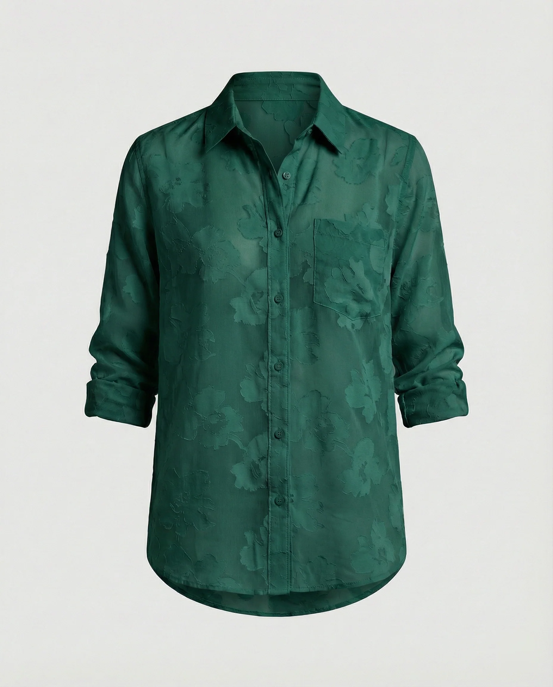 Damen Chiffon Blusentop mit Blumen - Image 6