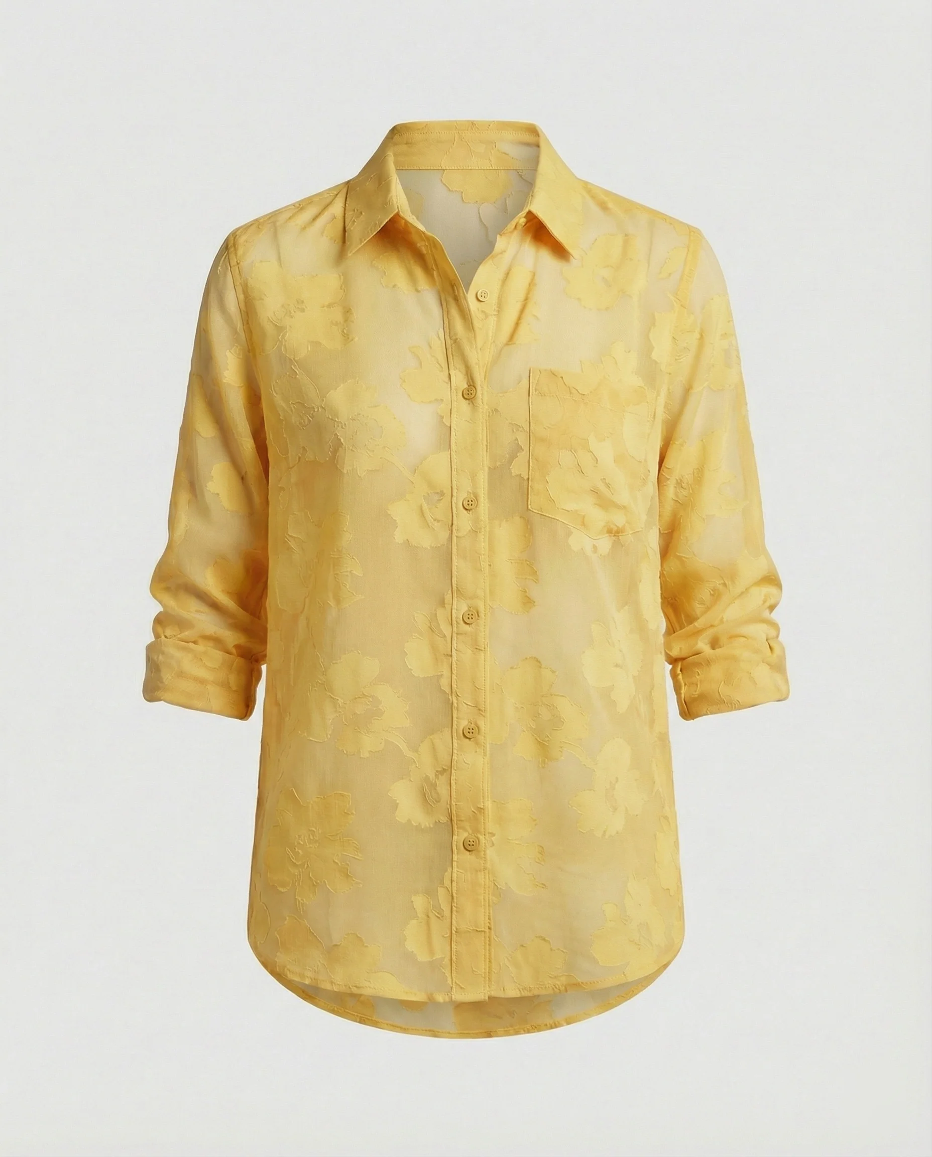 Damen Chiffon Blusentop mit Blumen - Image 7