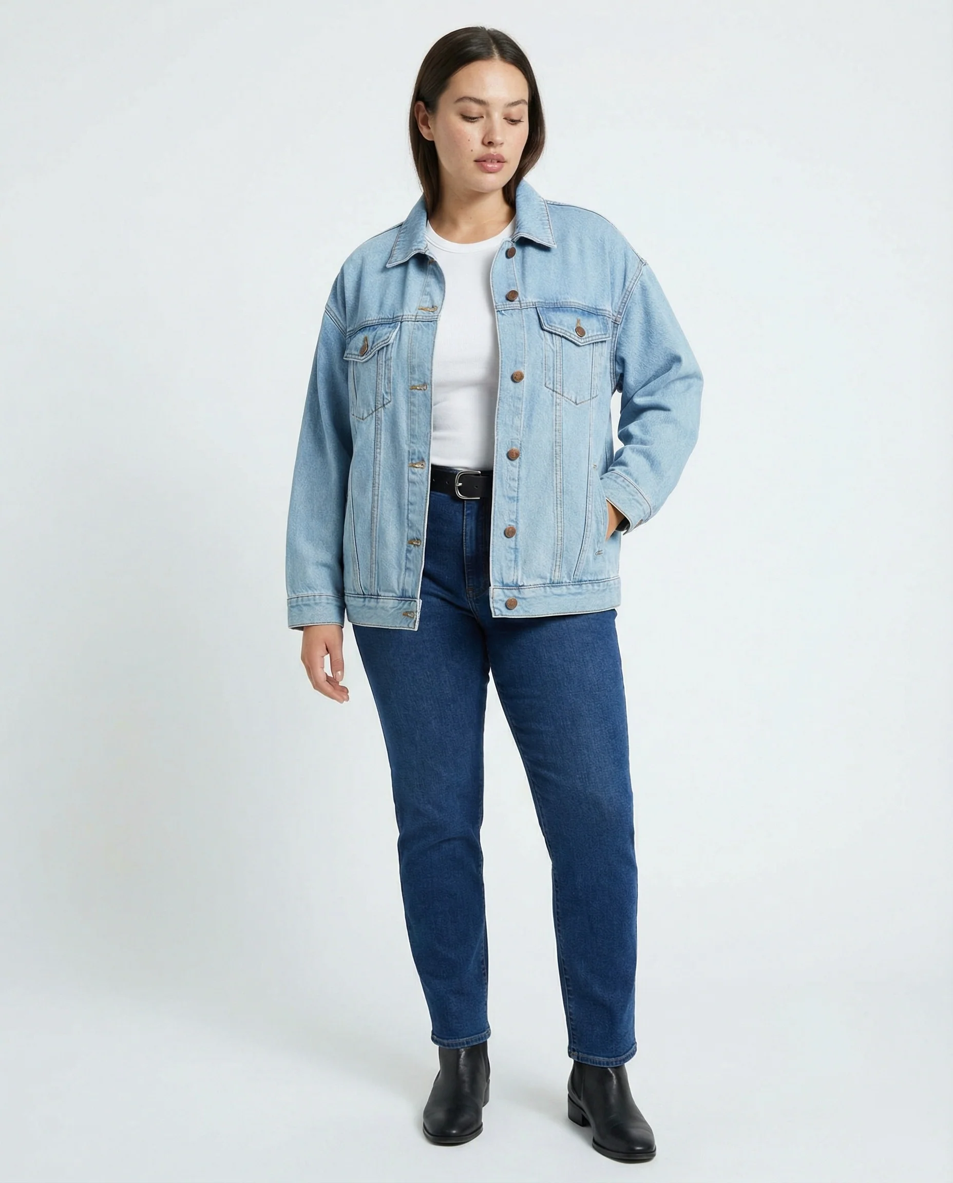 Übergangsjacke Damen sportlich Jeans - Image 3