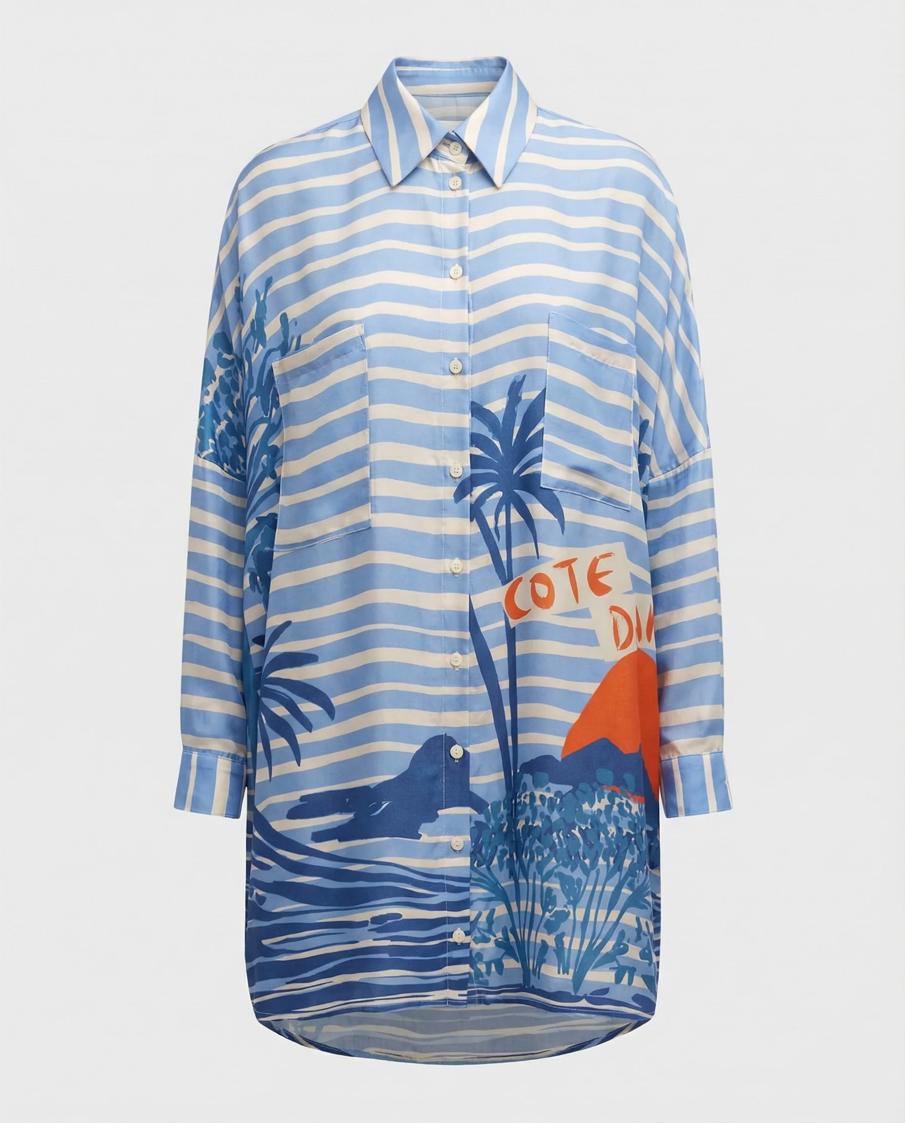 Damen Tunika Hemdkleid oversized - Image 3
