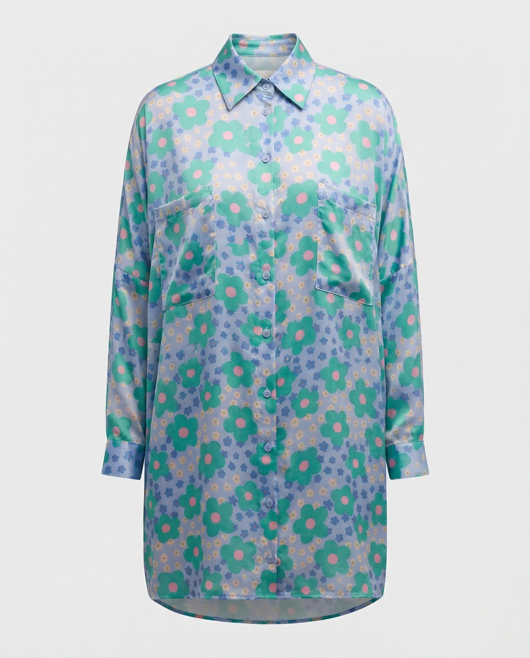 Damen Tunika Hemdkleid oversized - Image 4