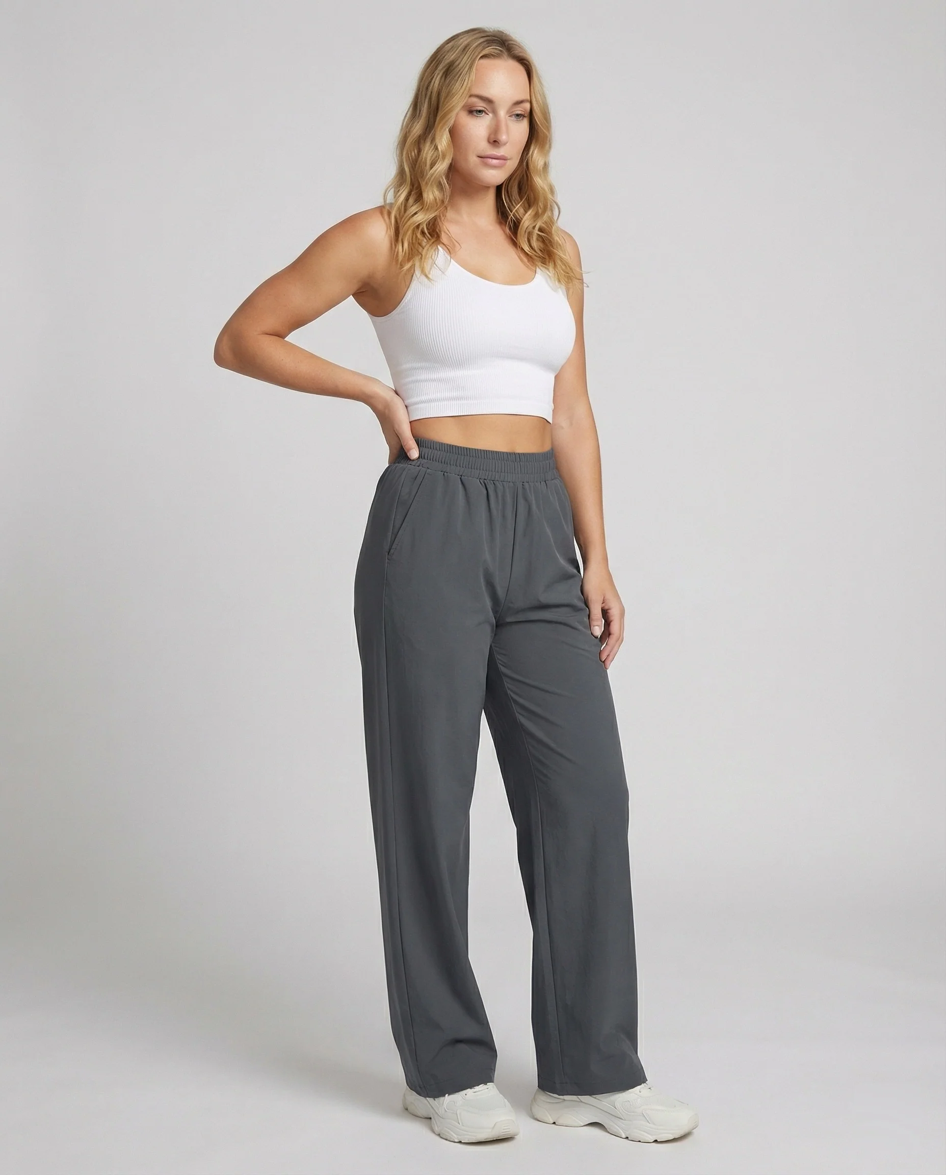 Ultraleichte Outdoor-Hose mit elastischem hochgeschnittenem Bund, Rundumstretch und weitem Bein Heidi-Mode - Image 3