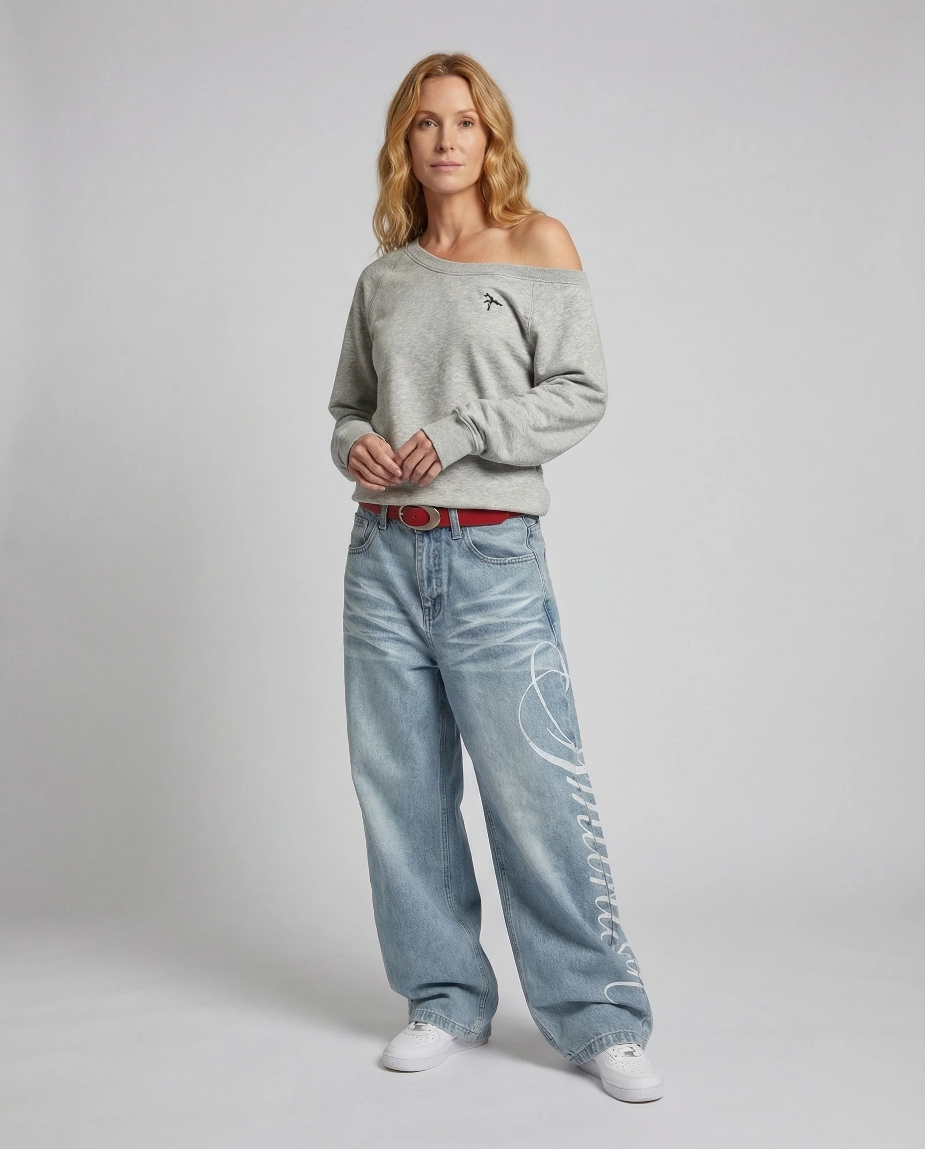 Damen Baggy Jeans High Waist