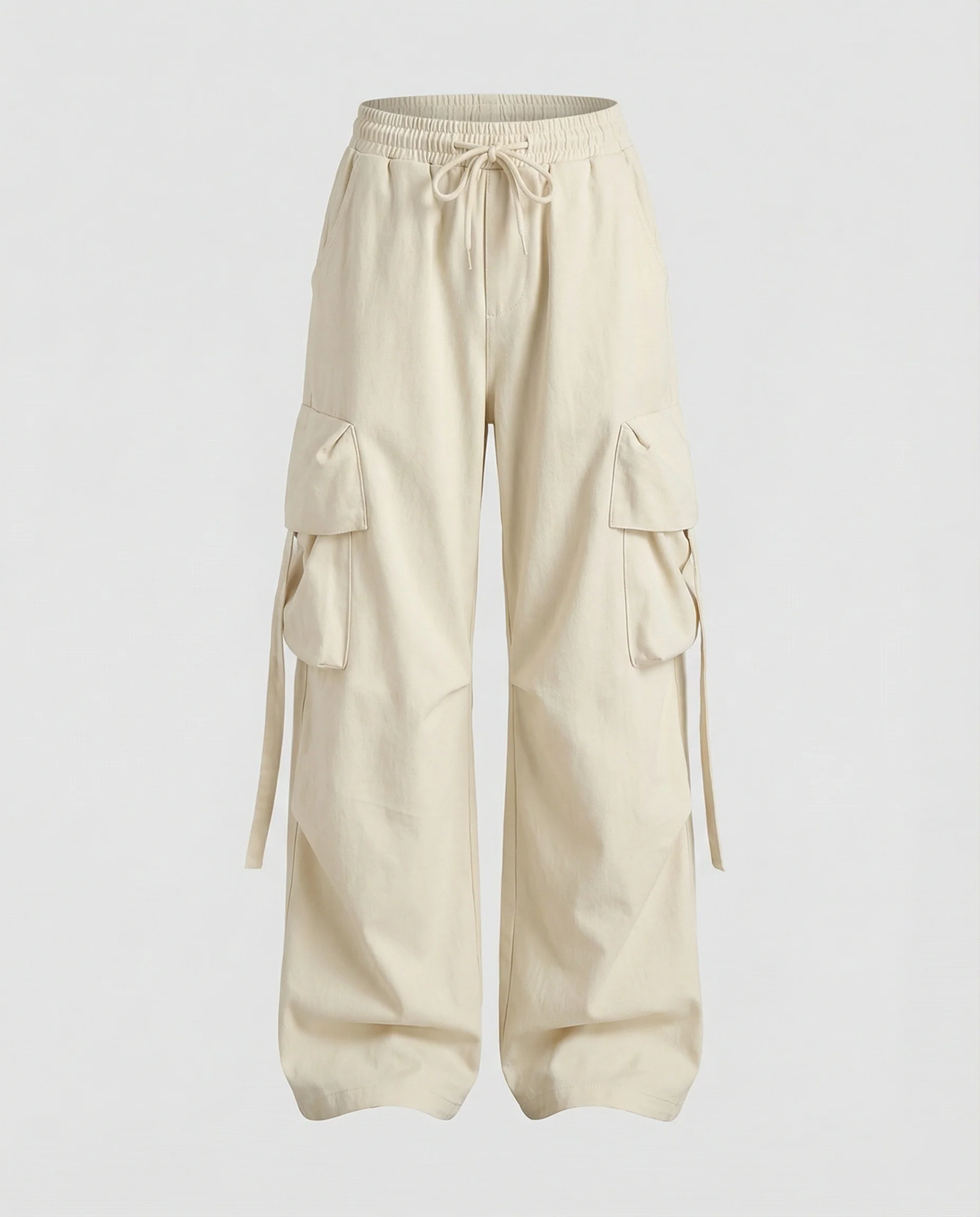 Ultraweite Cargohose mit hohem Elastikbund, Mehrfachklappentaschen und verstellbarem Beinabschluss Heidi-Mode - Image 3