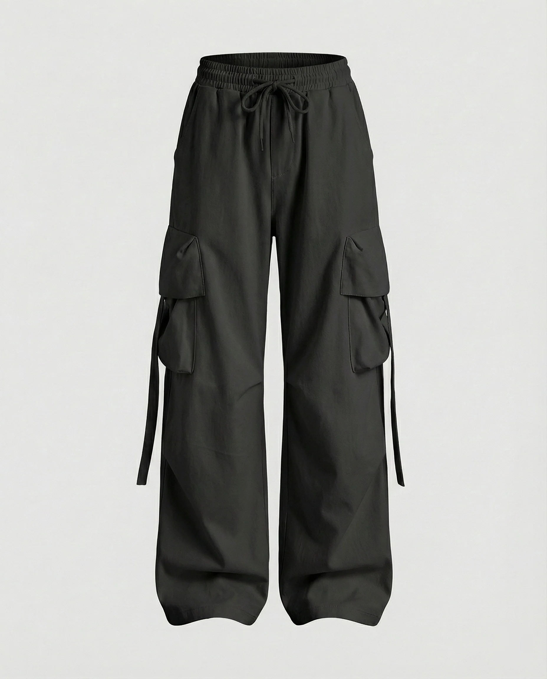 Ultraweite Cargohose mit hohem Elastikbund, Mehrfachklappentaschen und verstellbarem Beinabschluss Heidi-Mode - Image 7