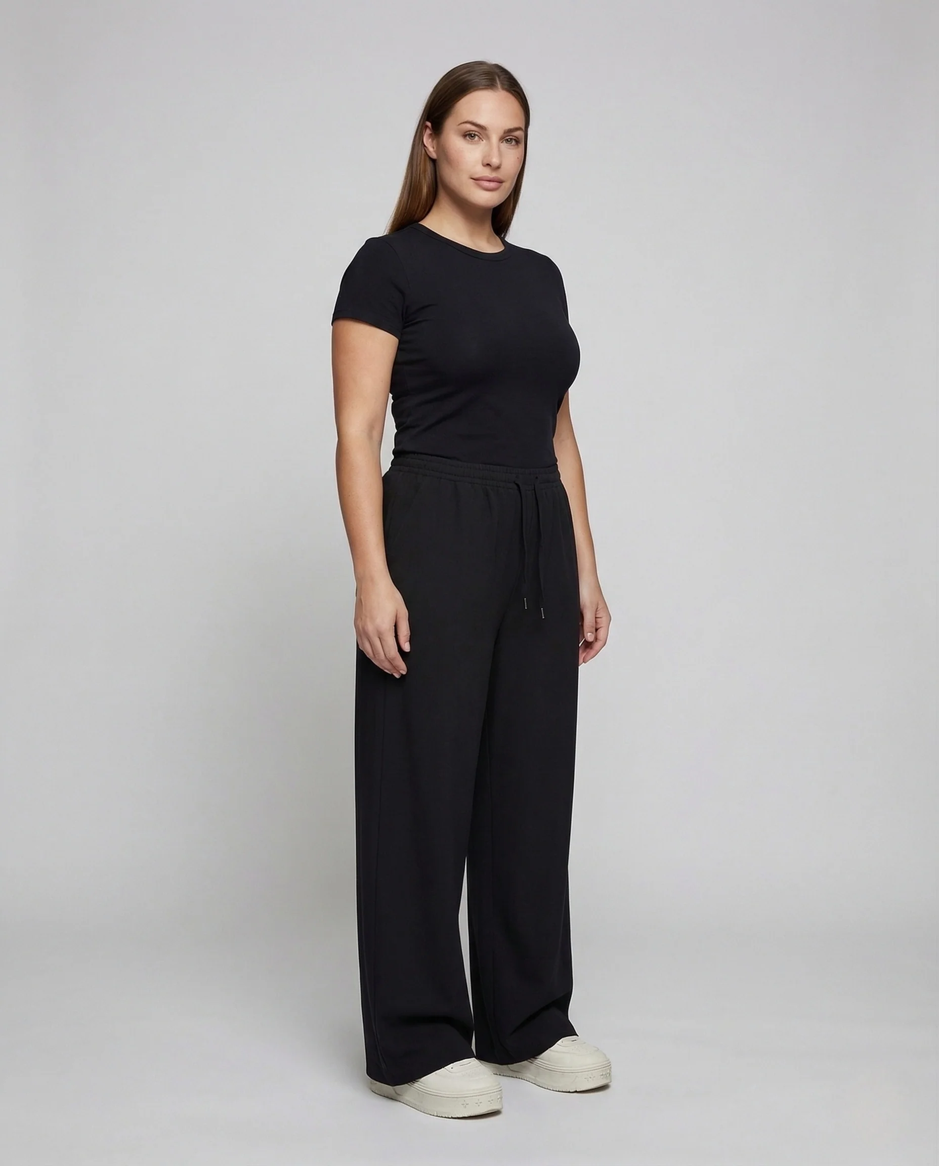 Damen Sweat Hose Oversize Kordelzug