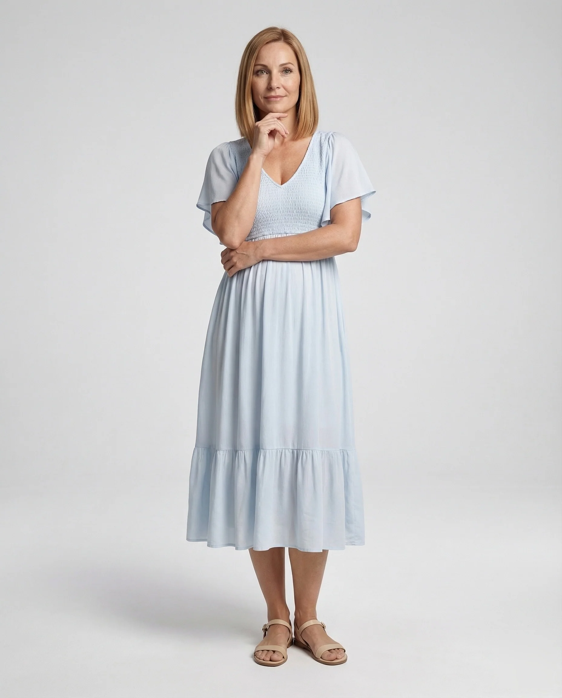 Damen Umstands- und Stillkleid mit Empire-Taille