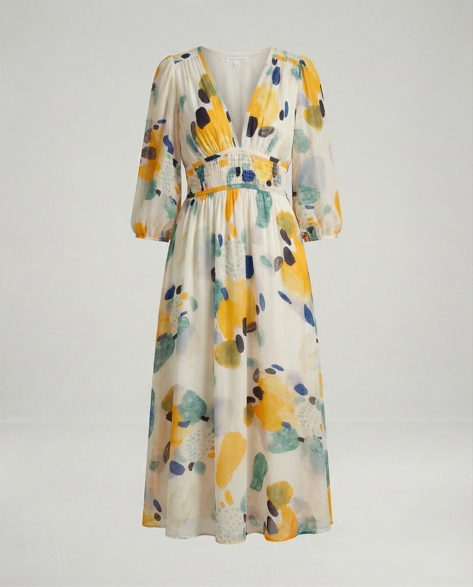 Damen Midikleid V-Ausschnitt Print - Image 11