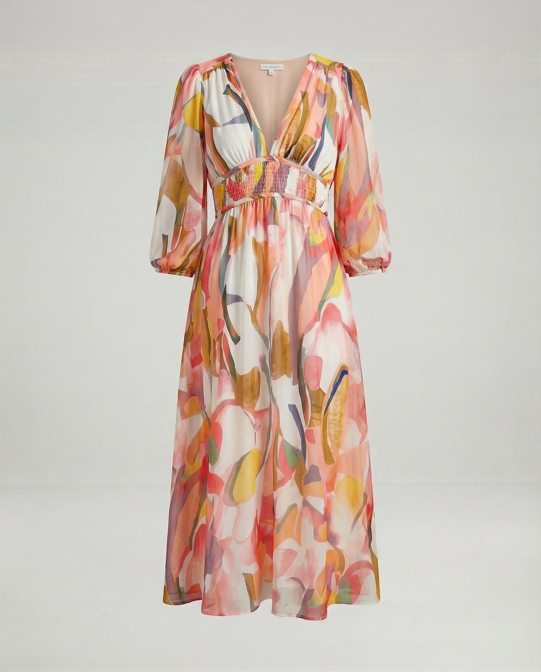 Damen Midikleid V-Ausschnitt Print - Image 17