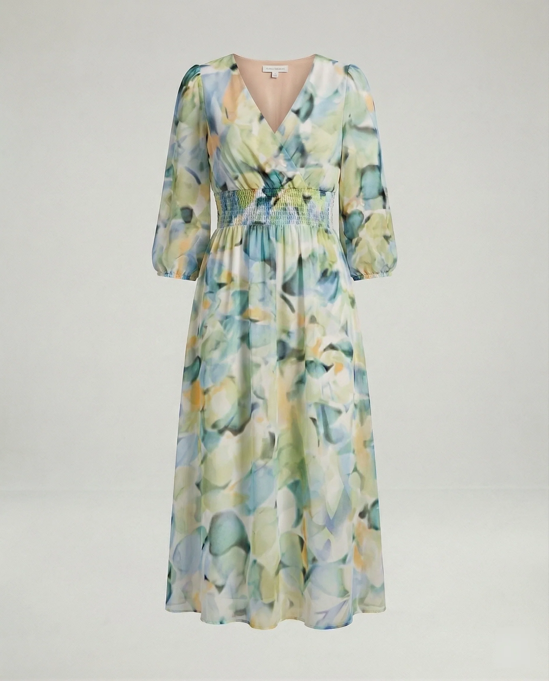 Damen Midikleid V-Ausschnitt Print - Image 2