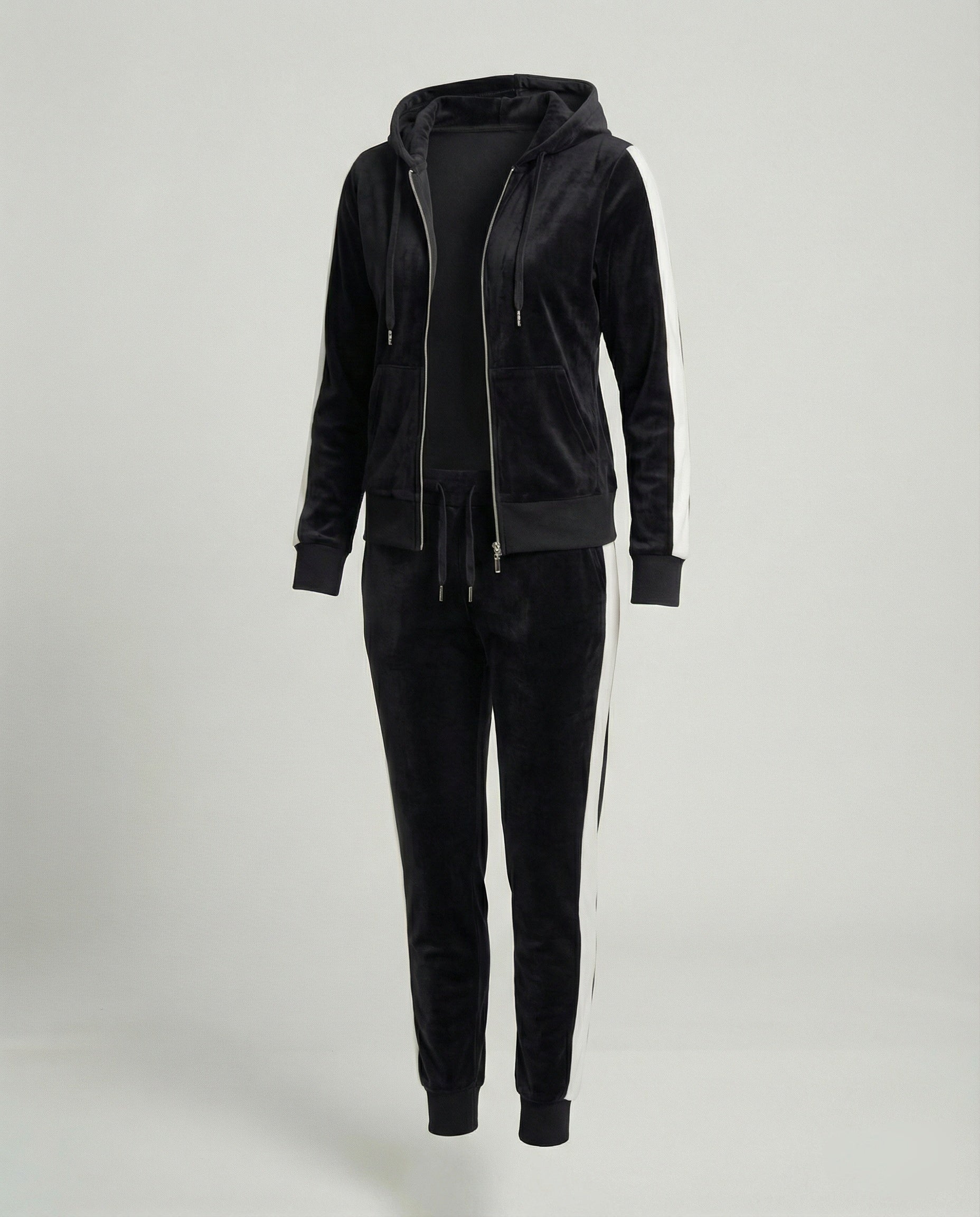 Damen Velours Trainingsanzug mit Kapuze - Image 11