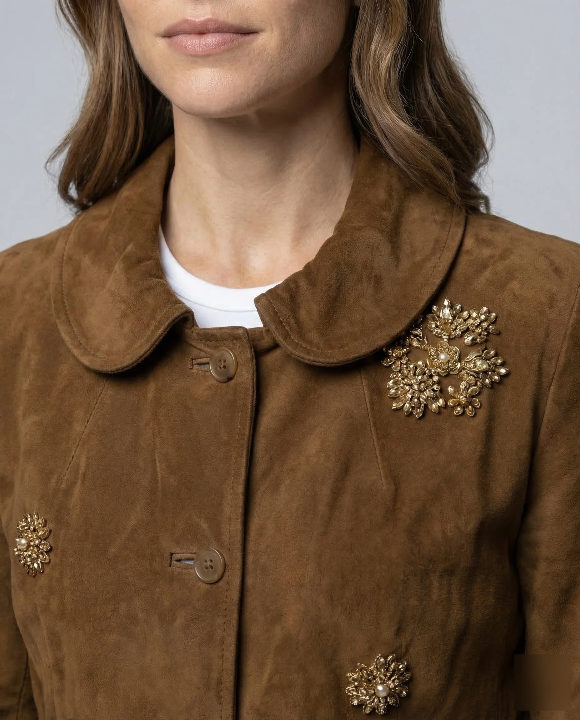 Damen Veloursjacke Strass - Image 3