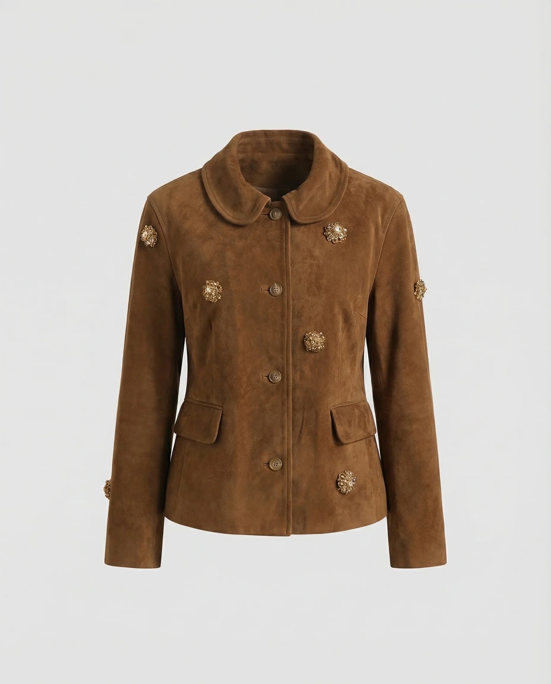 Damen Veloursjacke Strass - Image 5
