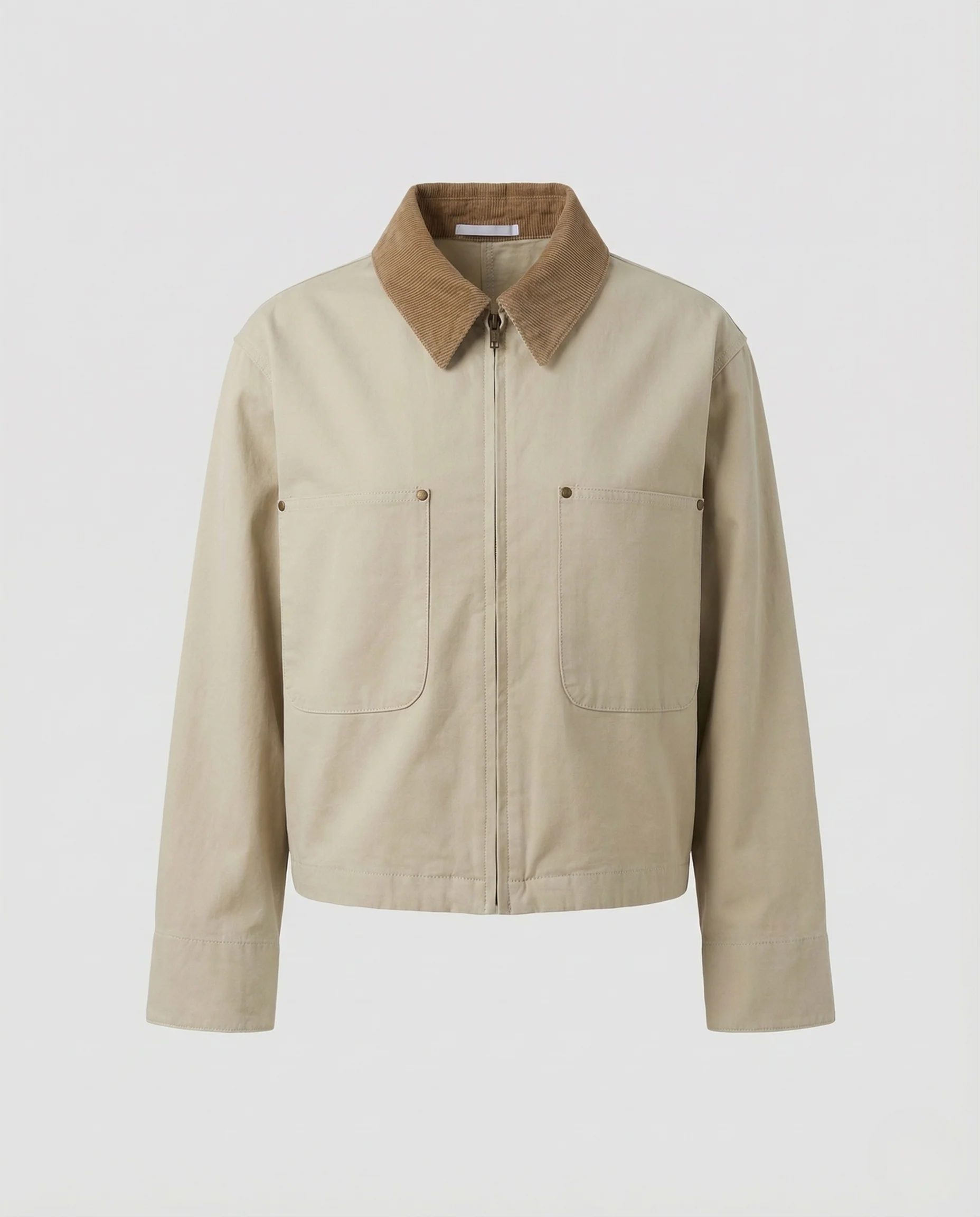 Damen Canvas Workerjacke Cordkragen - Image 5
