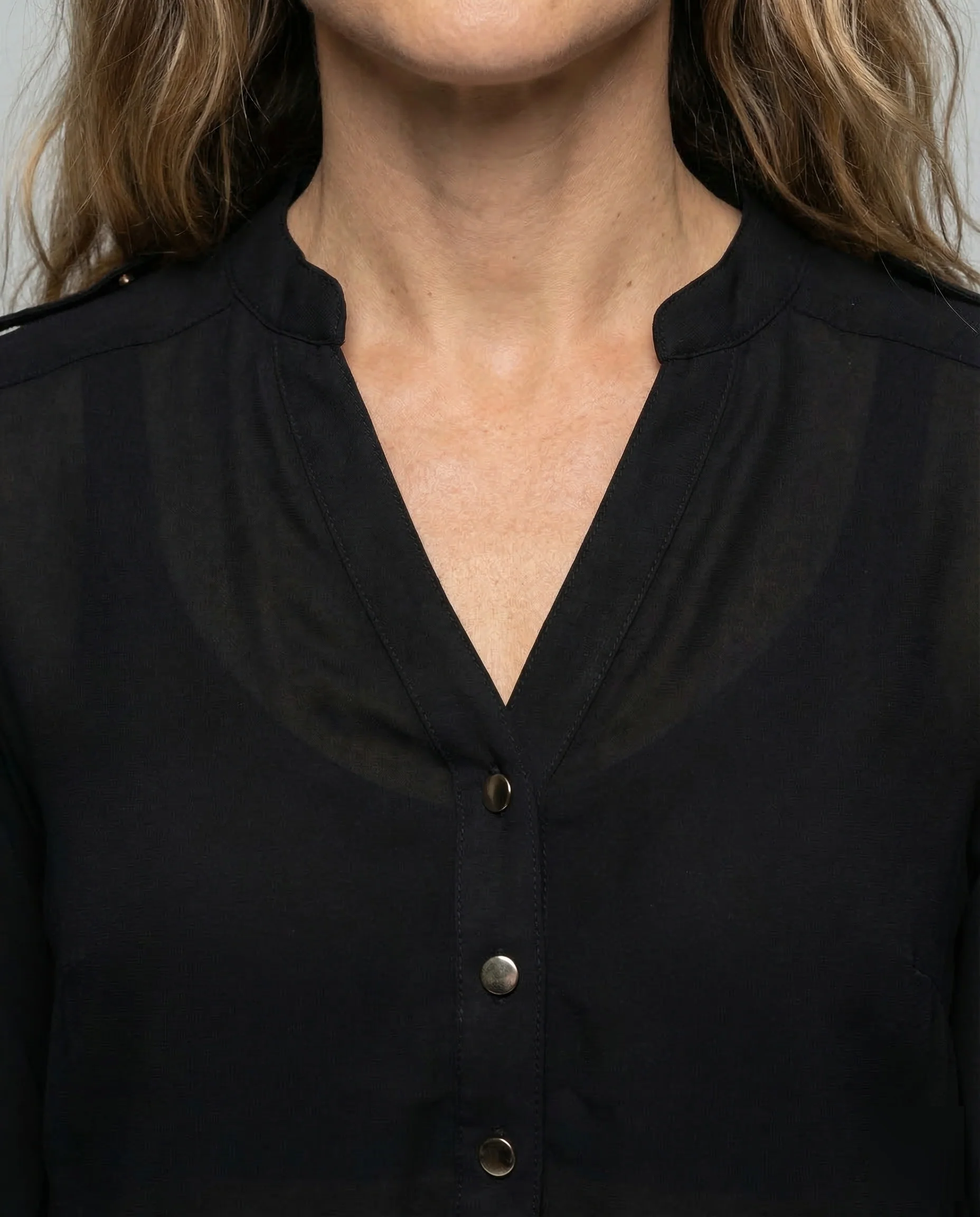 Damen Verlängerte Tunika Schulterpatten - Image 3