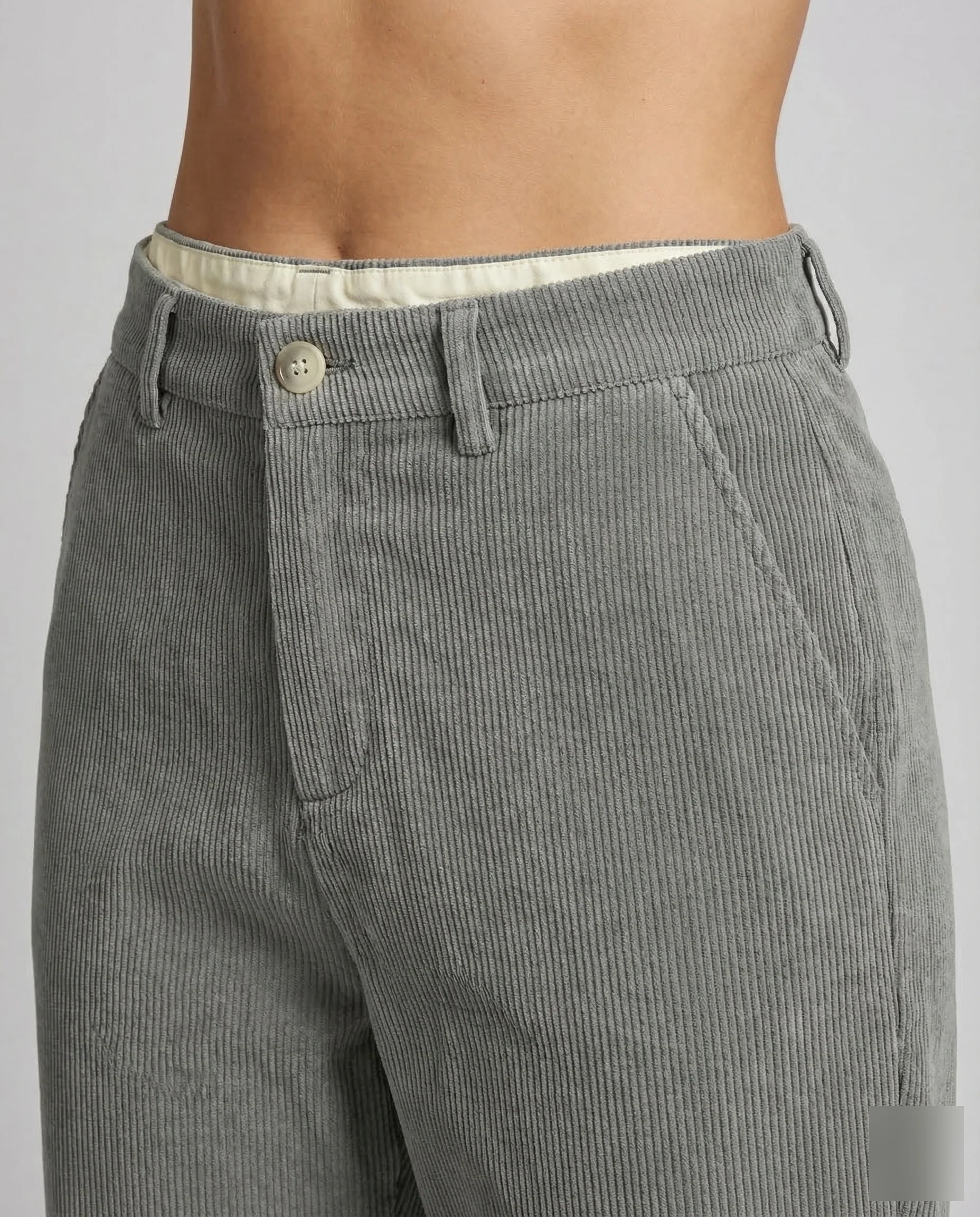 Damen Gerippte Relaxhose mit Bügelfalte - Image 3
