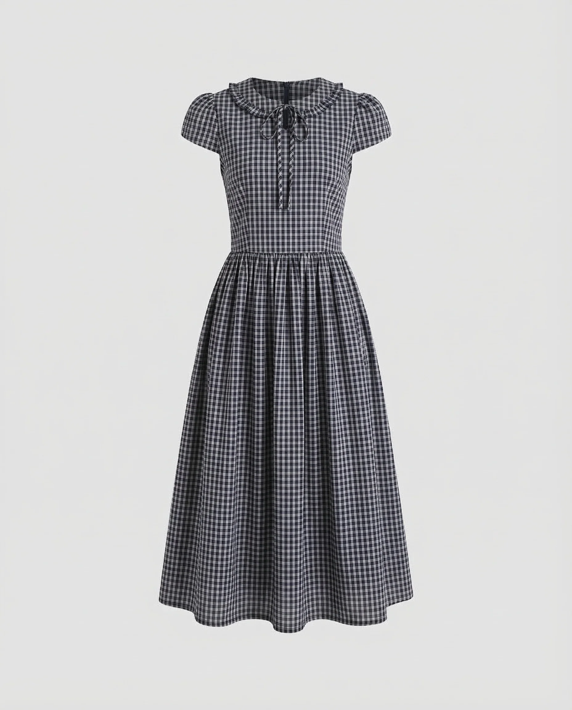Damen Vichy Midikleid Retro - Image 4