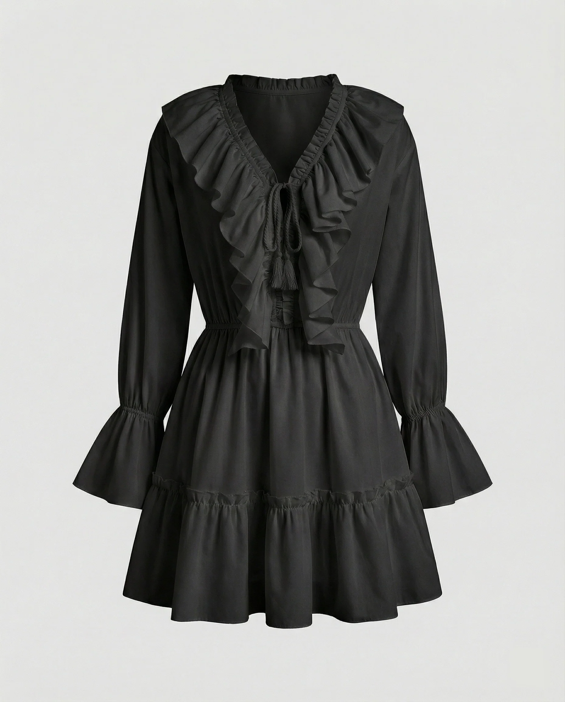 Freizeitkleid Damen Volant Minikleid - Image 6