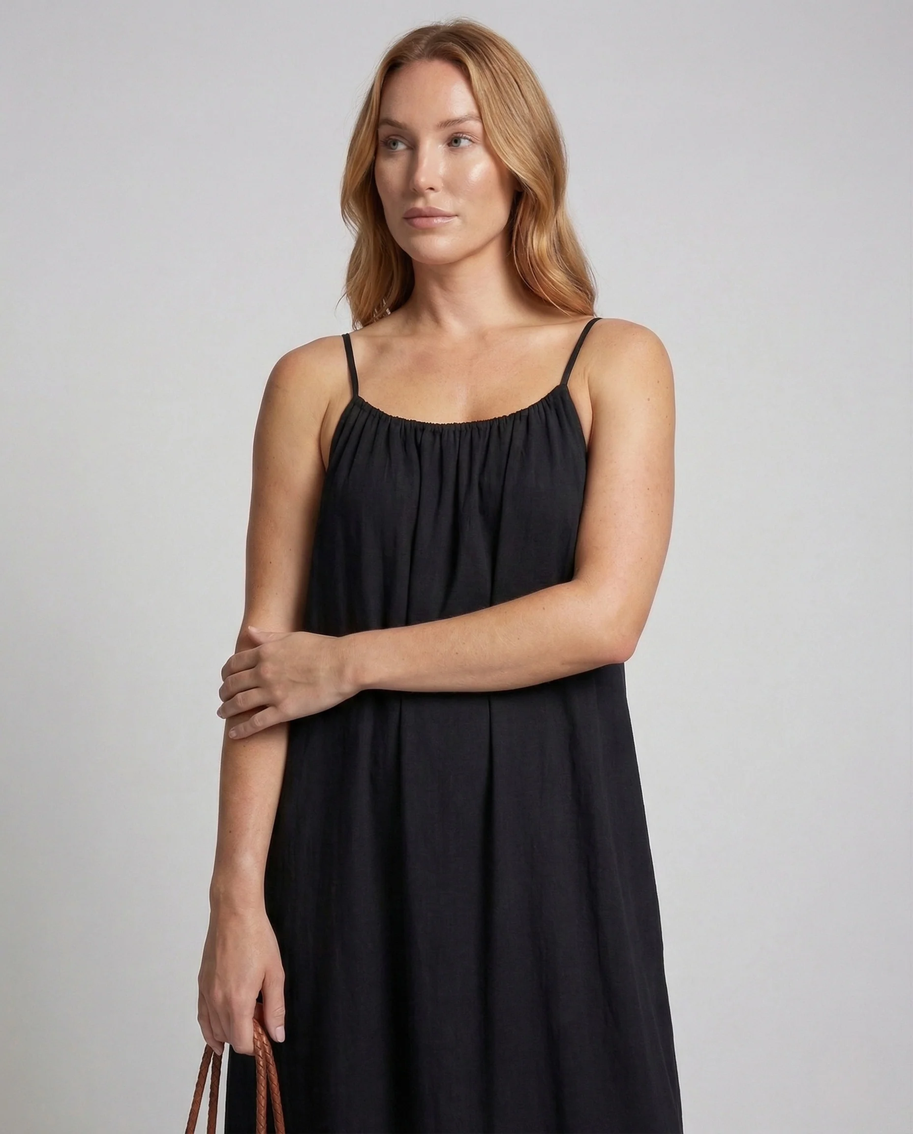 Damen Kaftan Maxikleid mit Spaghettiträgern - Image 2