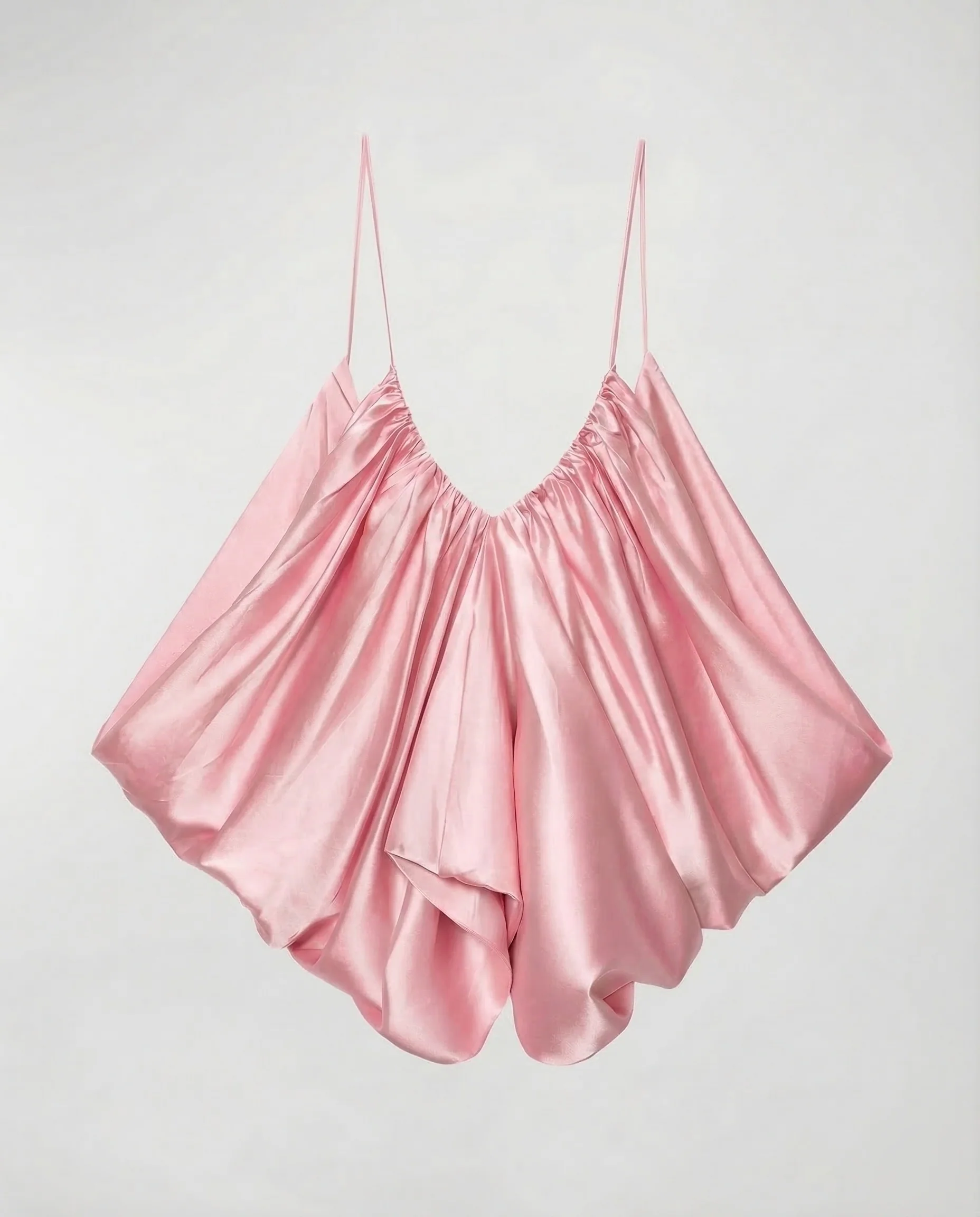 Damen Satin Camisole Raffung - Image 6