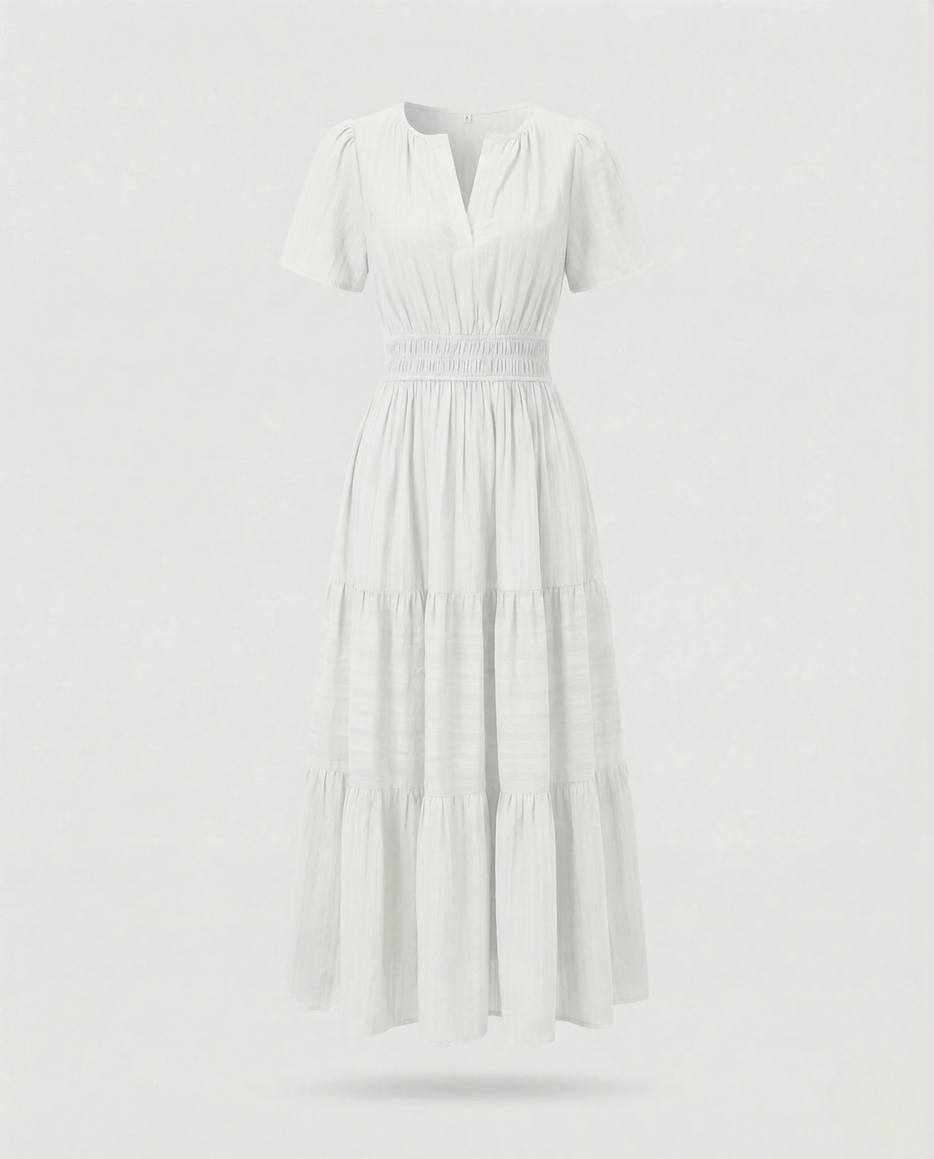 Freizeitkleid Damen Midikleid Falten - Image 11