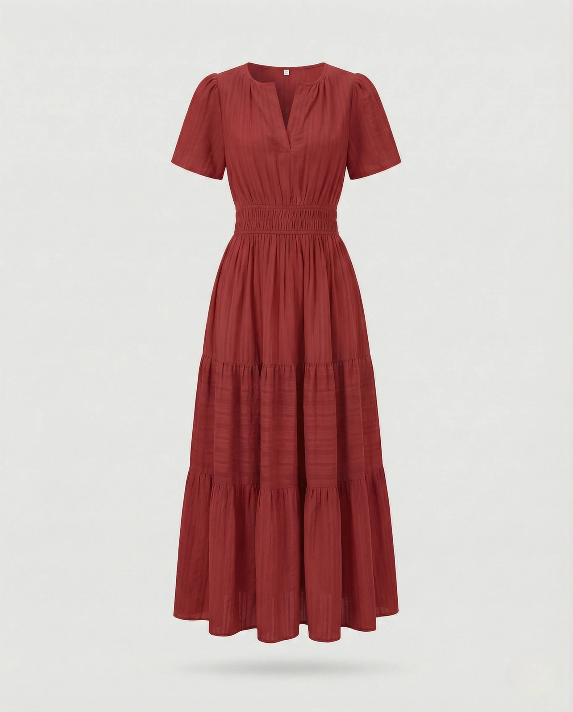 Freizeitkleid Damen Midikleid Falten - Image 9