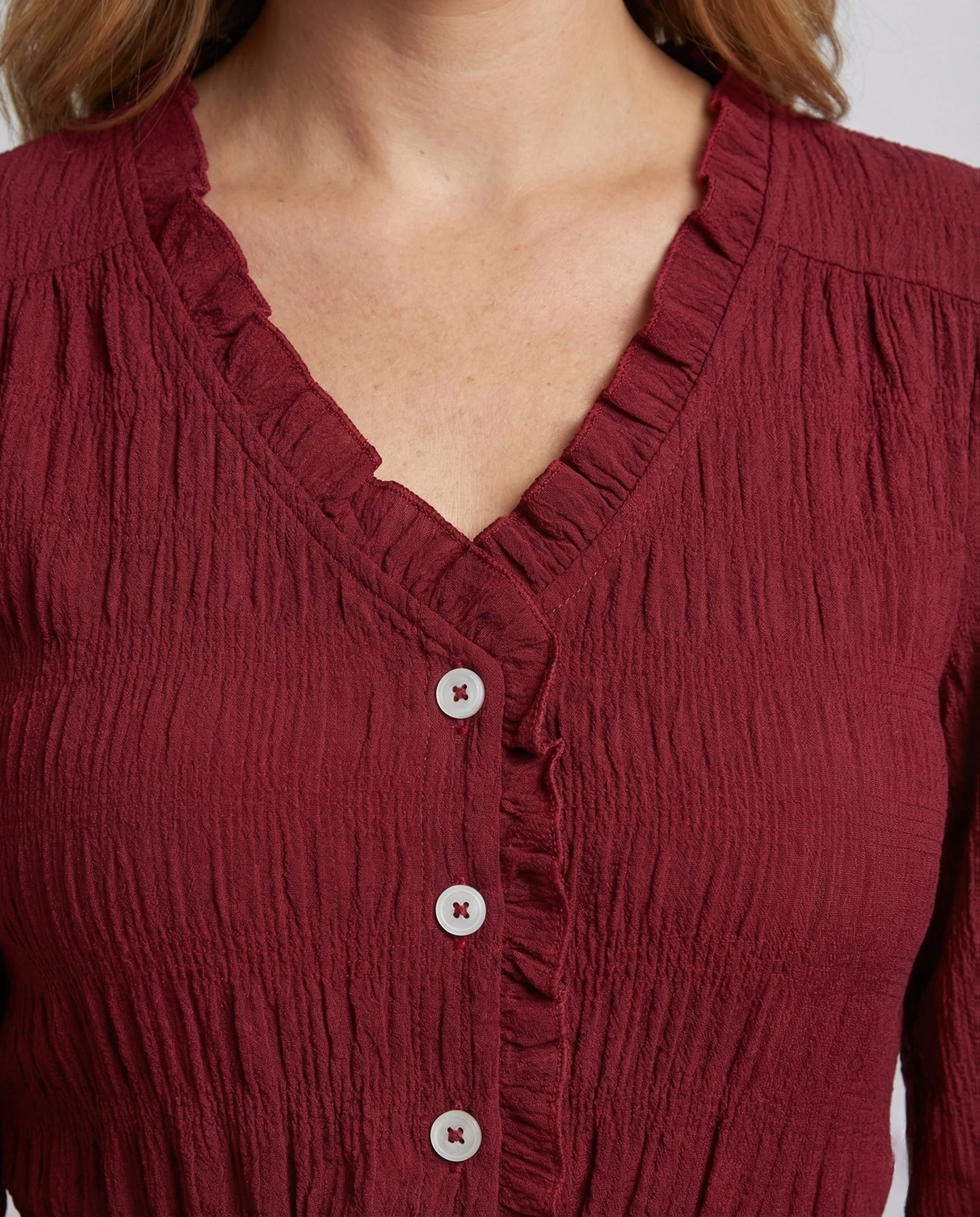 Damen Viskose Midikleid mit Knopfleiste - Image 4