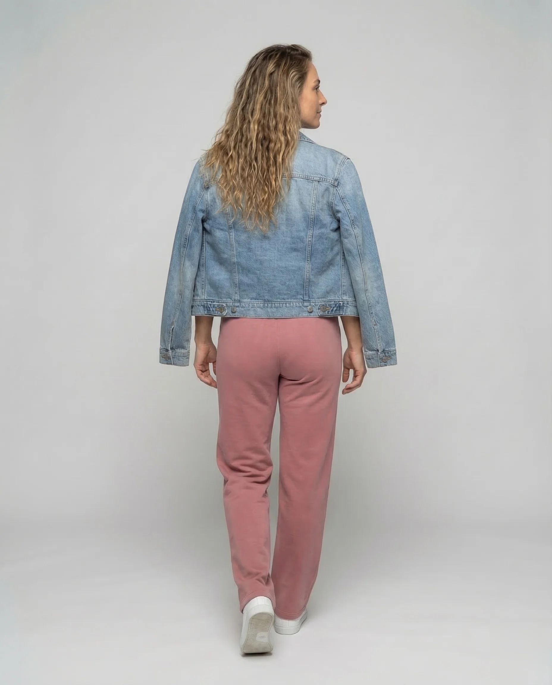 Damen Velours Loungehose Weit - Image 4