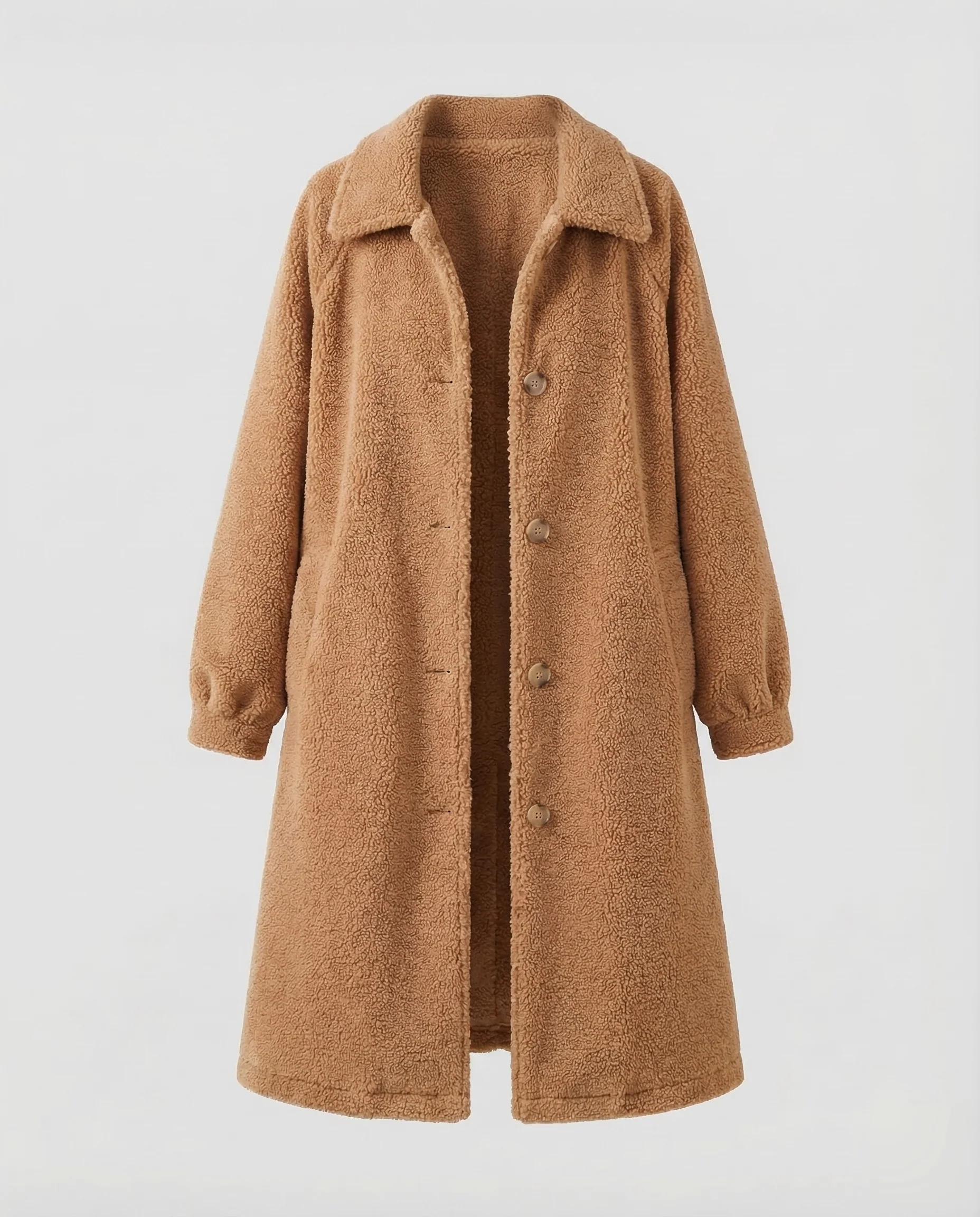 Damen Weiche Teddyjacke Pattentaschen - Image 6