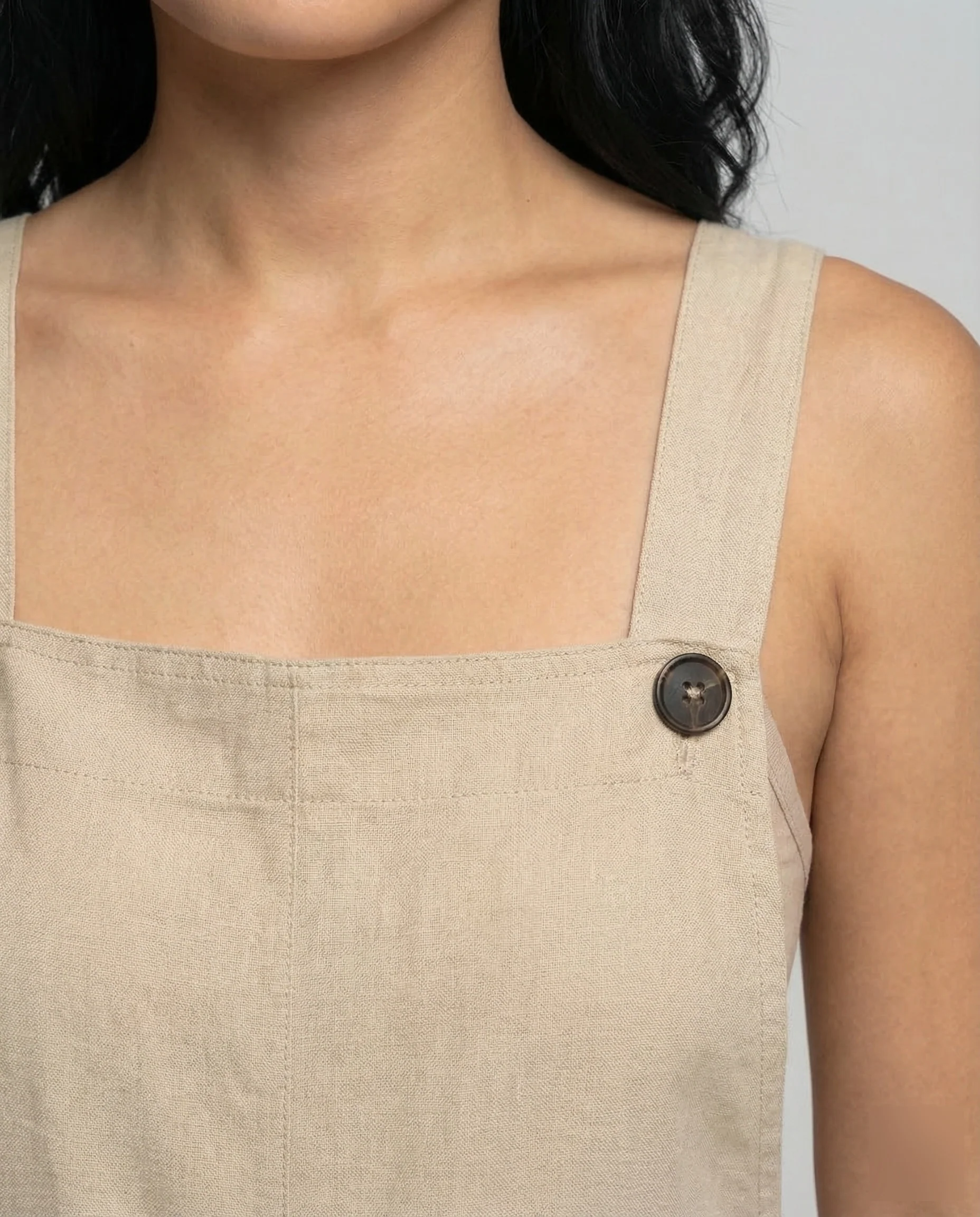 Damen Leinen Overall Weit - Image 2