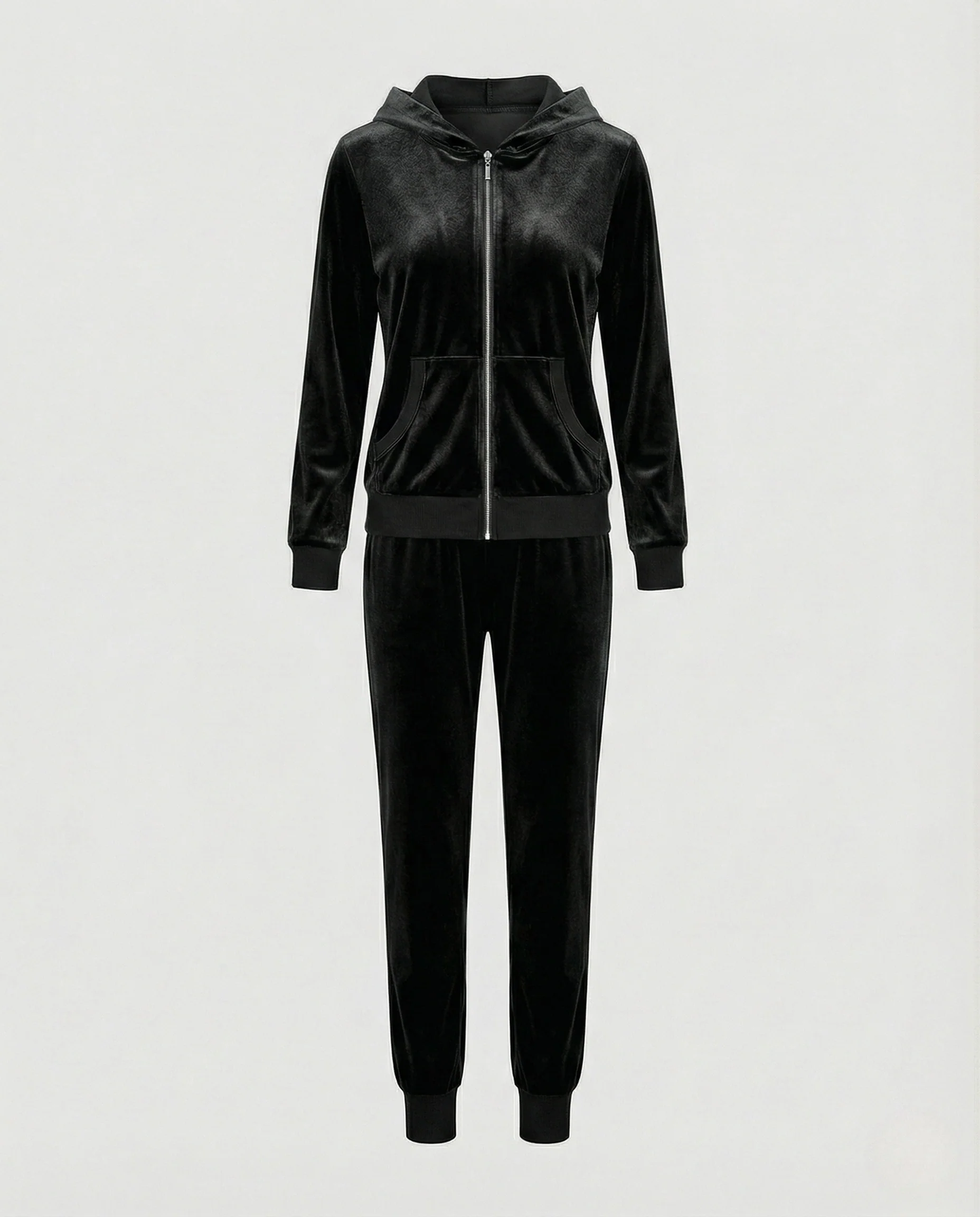 Freizeitkleidung Damen Samt Jogginganzug - Image 6