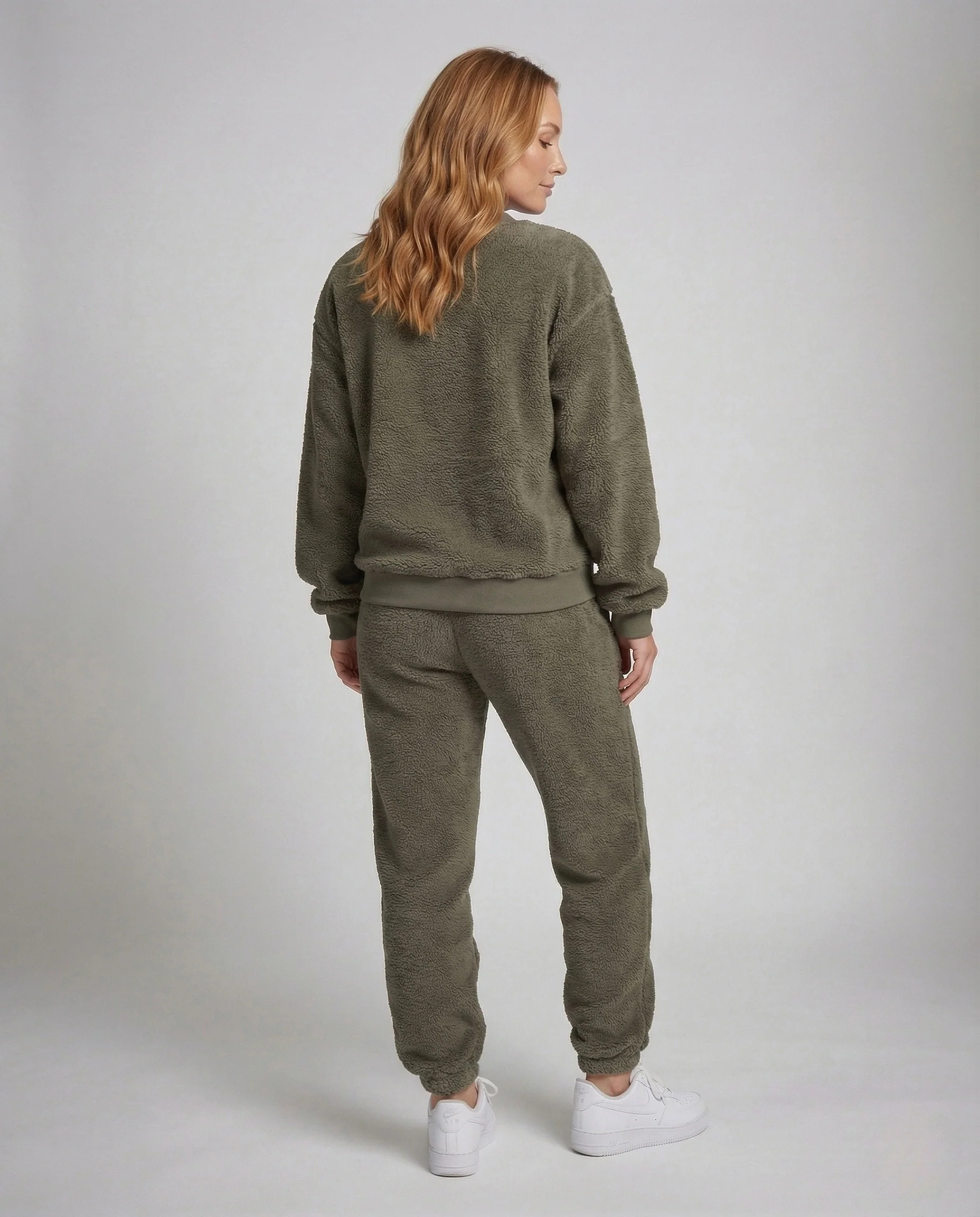 Damen Chenille Lounge Set Pullover Jogginghose - Image 3